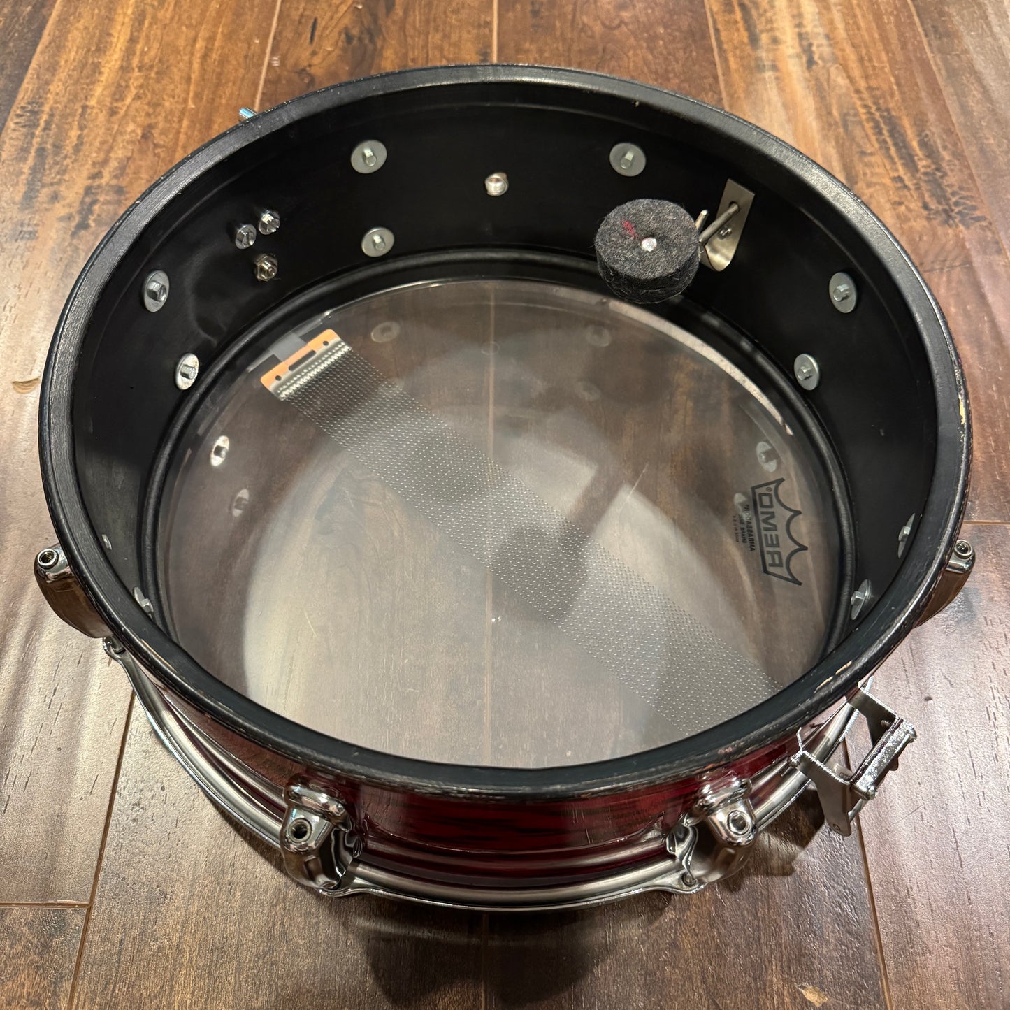 1960s Slingerland Buddy Rich Artist Model 5.5x14 Snare Drum Red Tiger Pearl 8-Lug