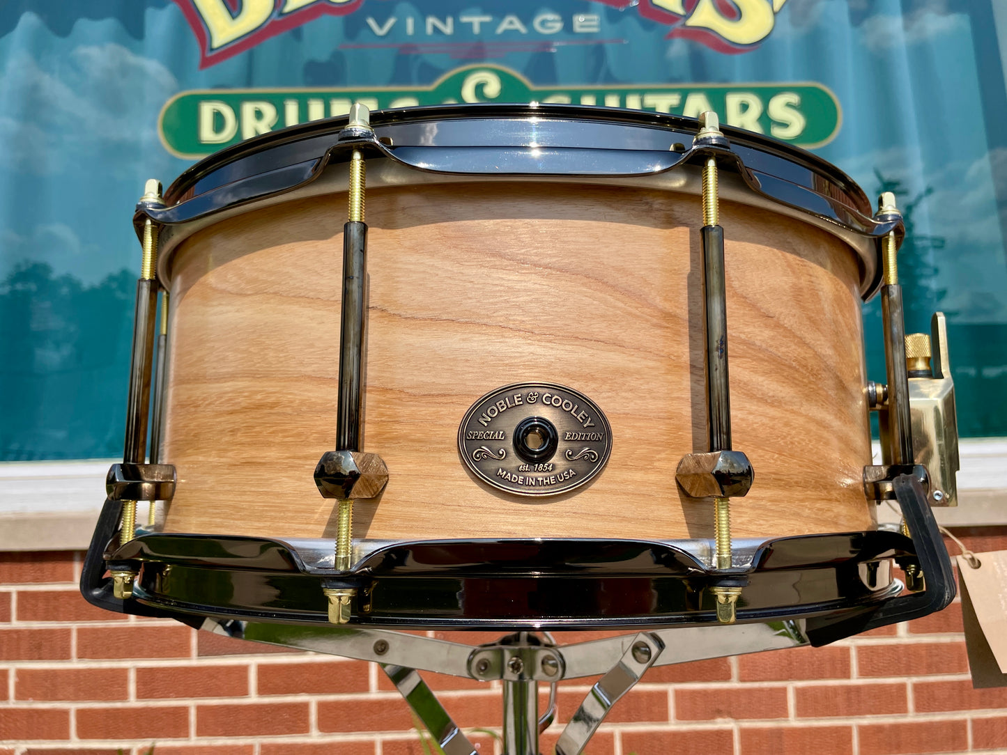 Noble & Cooley 6x14 Special Edition Solid Shell Classic Hackberry Snare Drum Natural Satin