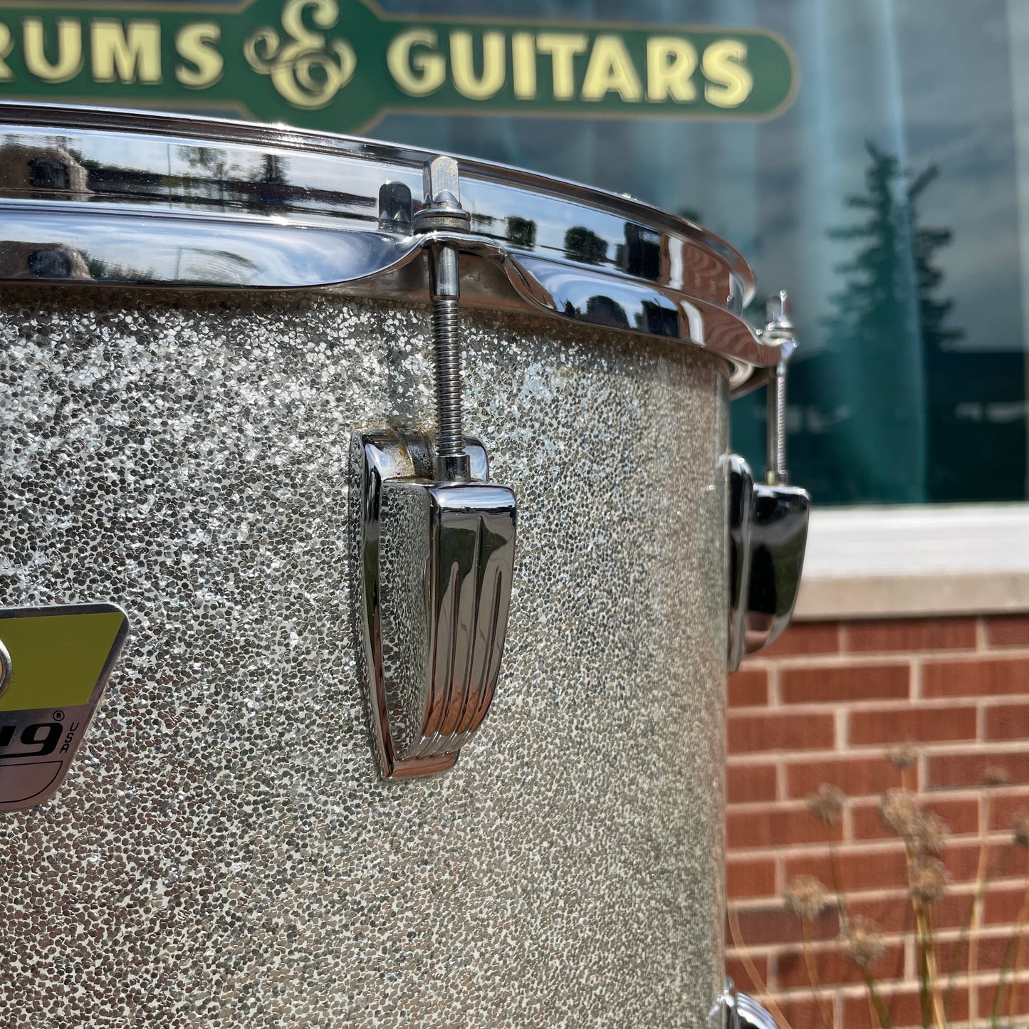 1979-81 Ludwig 12x15 Tom Drum Silver Sparkle