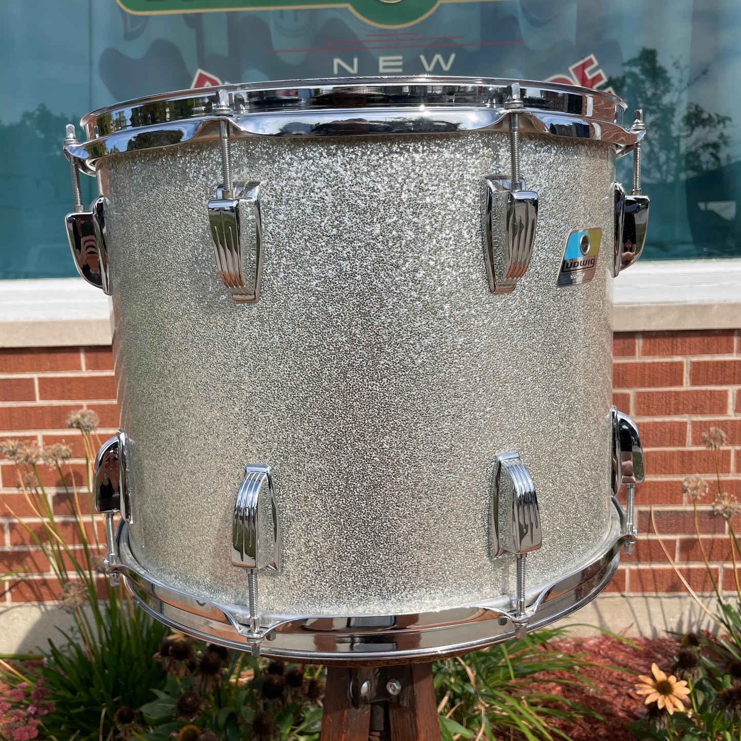 1979-81 Ludwig 12x15 Tom Drum Silver Sparkle