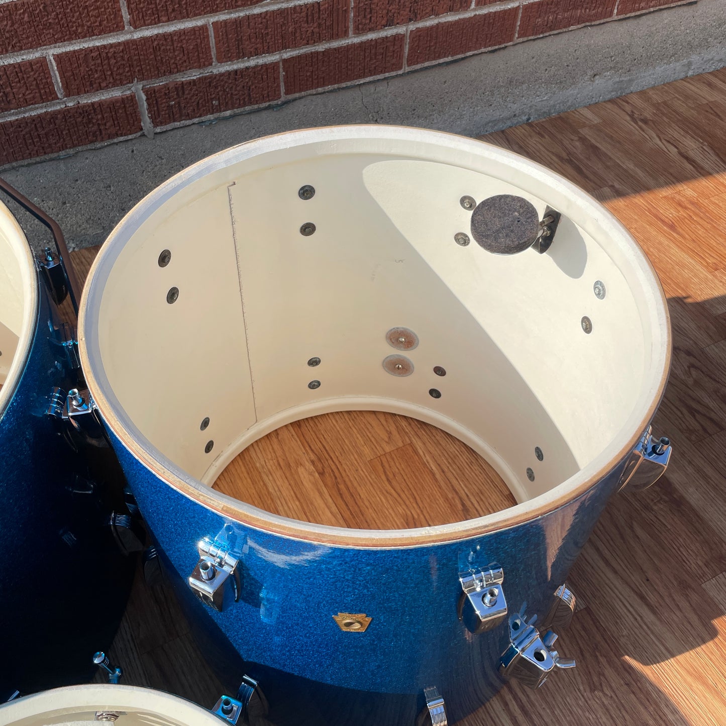 1960s Ludwig Super Classic Drum Set Blue Sparkle 22/13/16