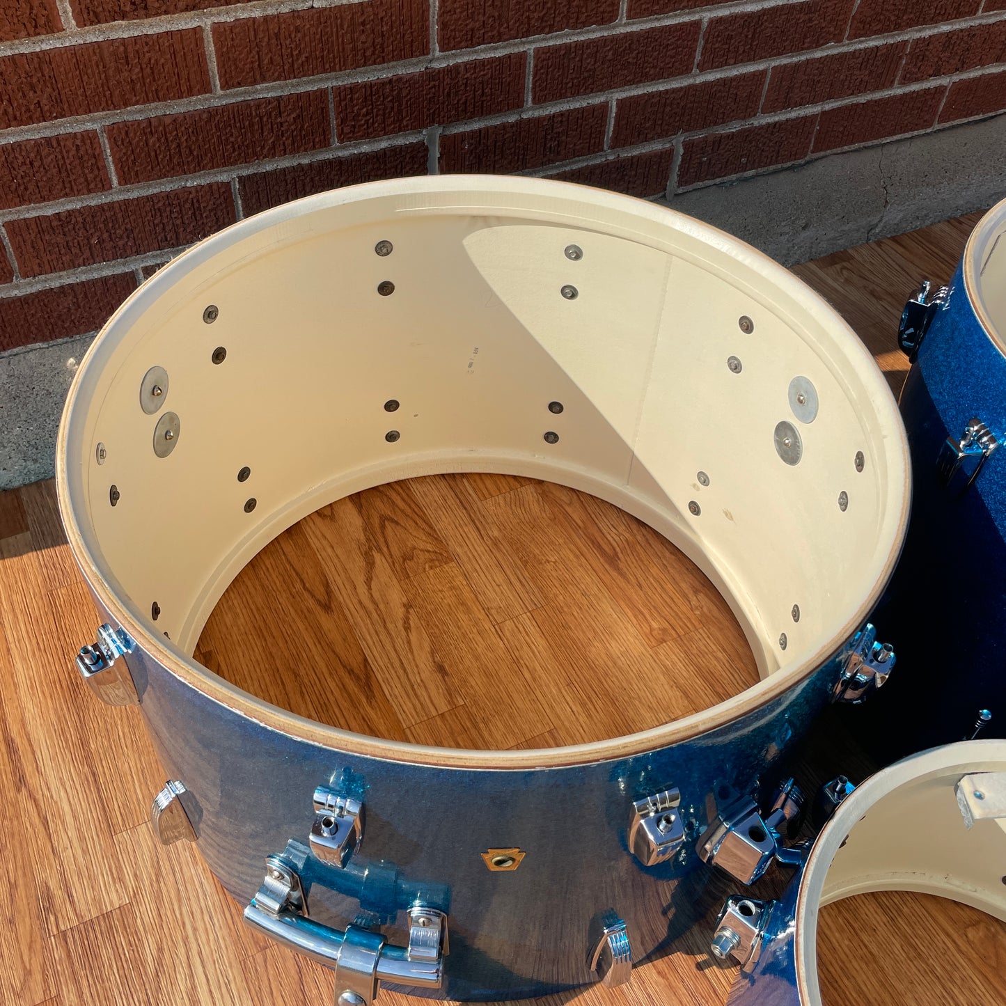 1960s Ludwig Super Classic Drum Set Blue Sparkle 22/13/16