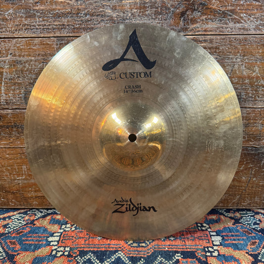 14" Zildjian A Custom Crash Cymbal 744g *Video Demo*