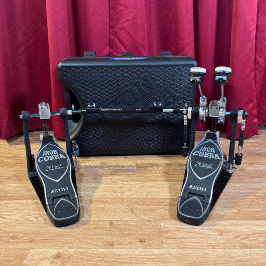 Tama Iron Cobra 900 Twin Pedal Power Glide Double Bass Drum Pedal w/ Case HP900PTW