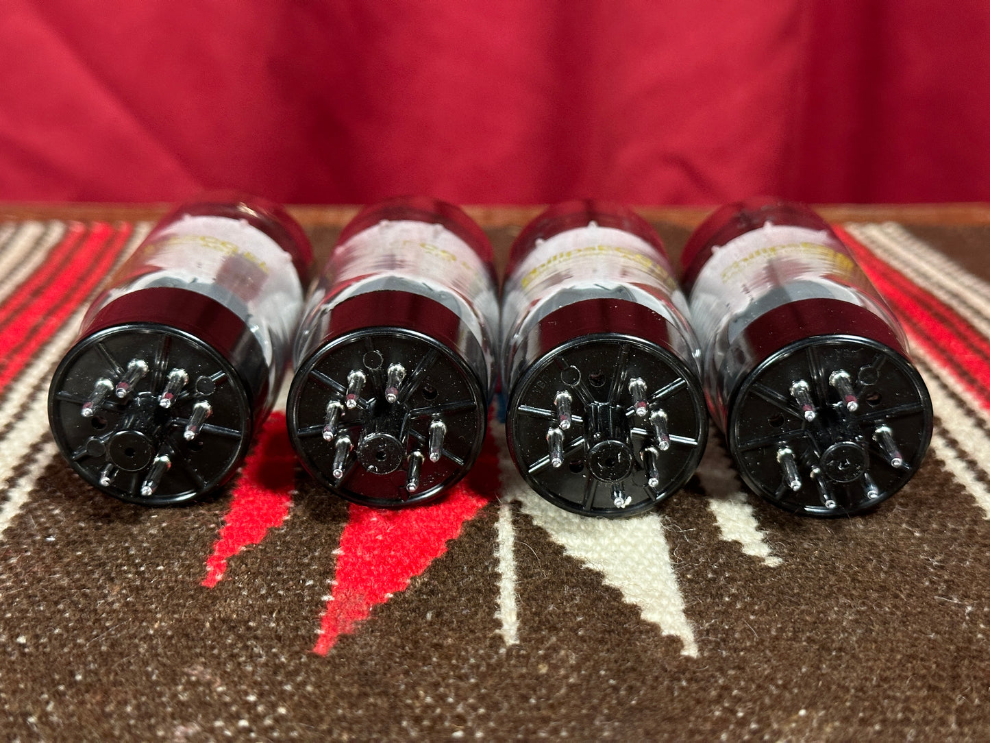 Vintage NOS Sylvania Philips ECG 6L6GC Amplifier Power Tubes Quartet Set of 4 Made in USA Quad #91