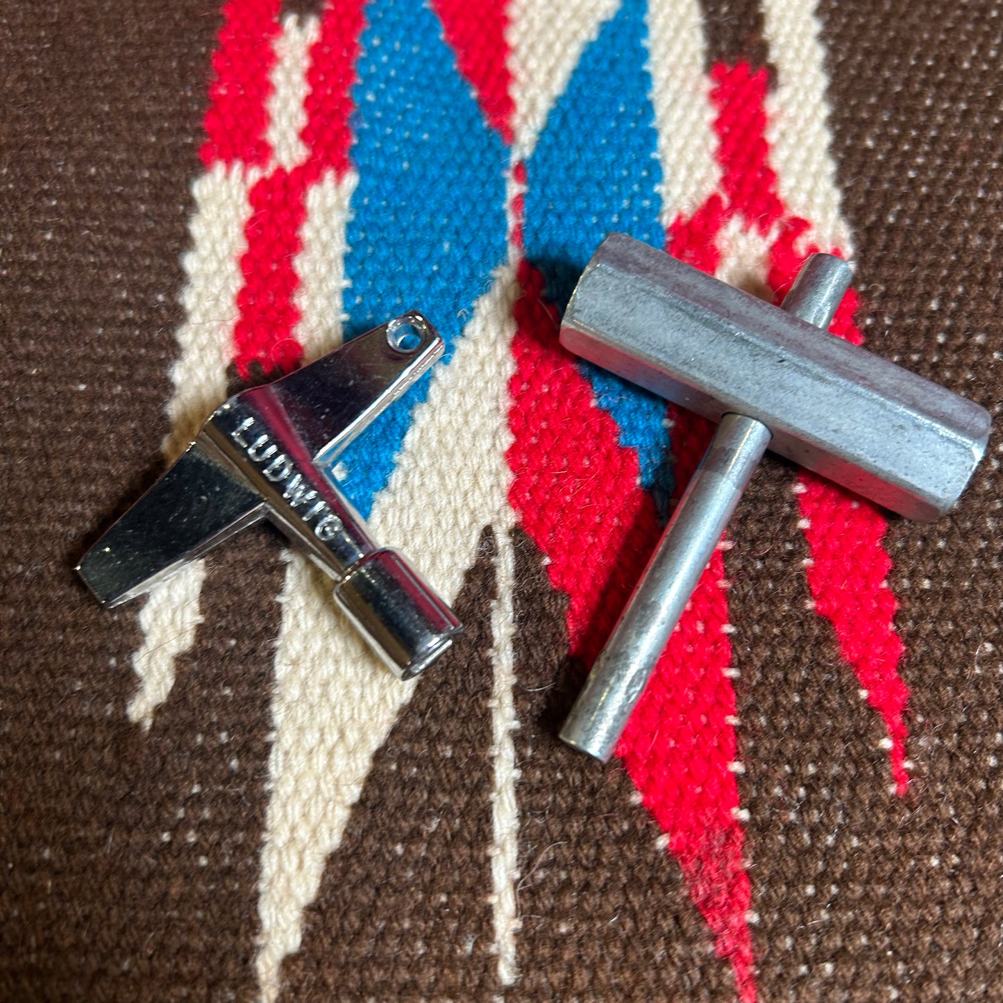 Vintage Ludwig Drum Tuning Key and Rail Consolette Hex Wrench Set