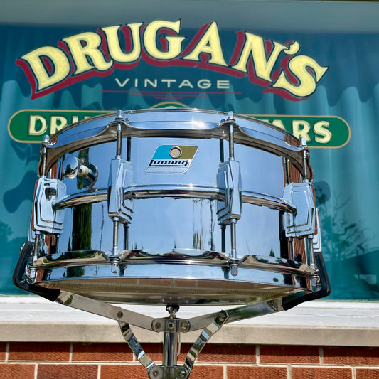 1970s Ludwig 6.5x14 LM402 Supraphonic Snare Drum