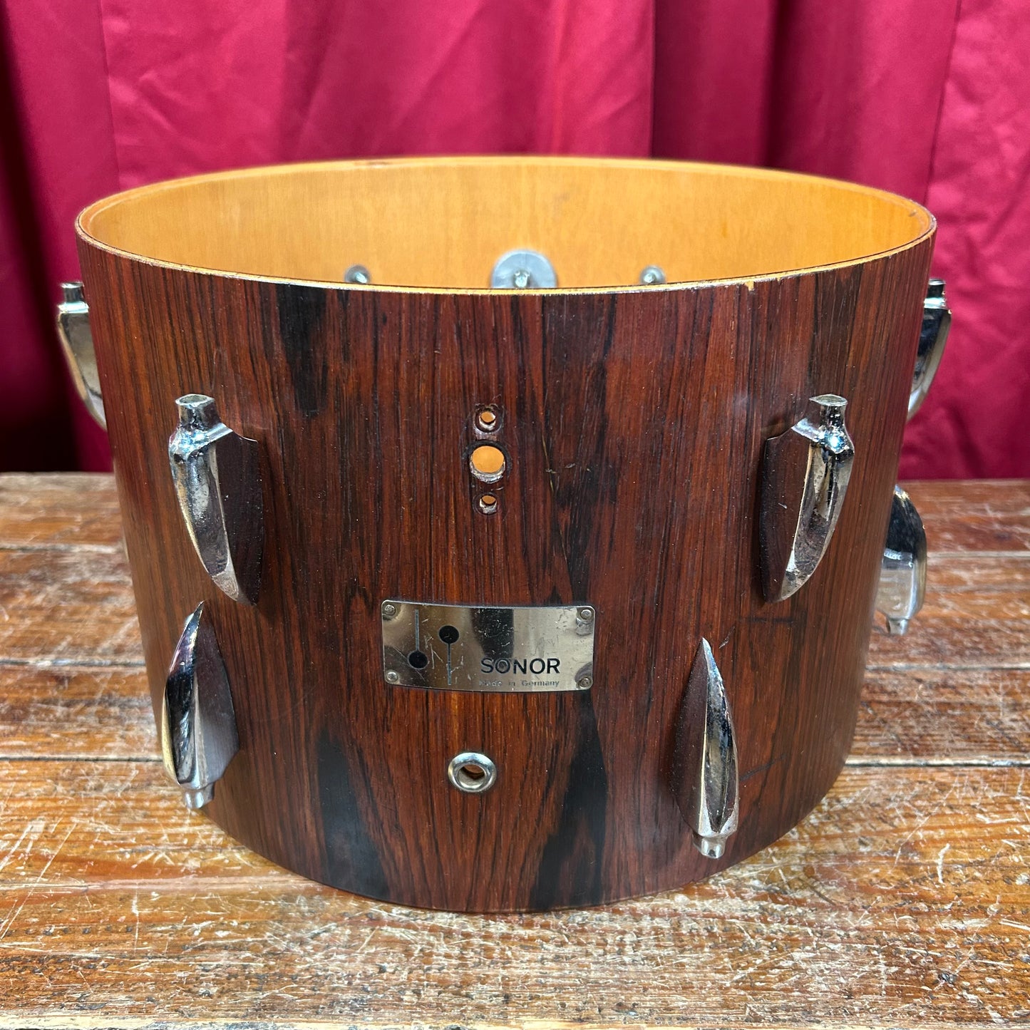 1960s Sonor Teardrop 9x13 Tom Drum Rosewood