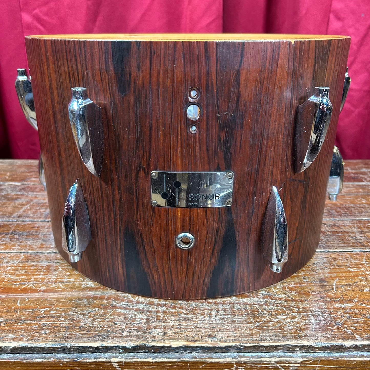 1960s Sonor Teardrop 9x13 Tom Drum Rosewood