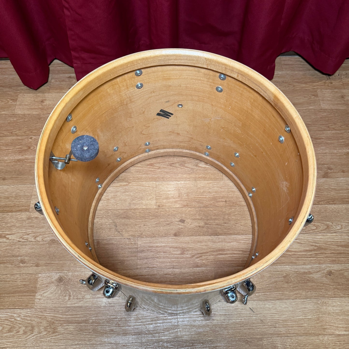 1970s Slingerland 16x18 Floor Tom Single Drum White Marine Pearl