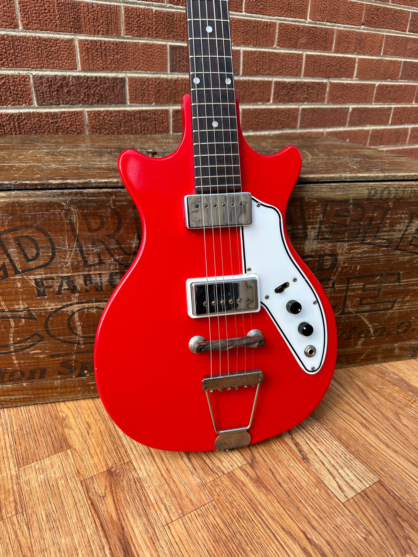 1960s Tosca Thunderstick Short Scale Electric Guitar Red Valco Supro