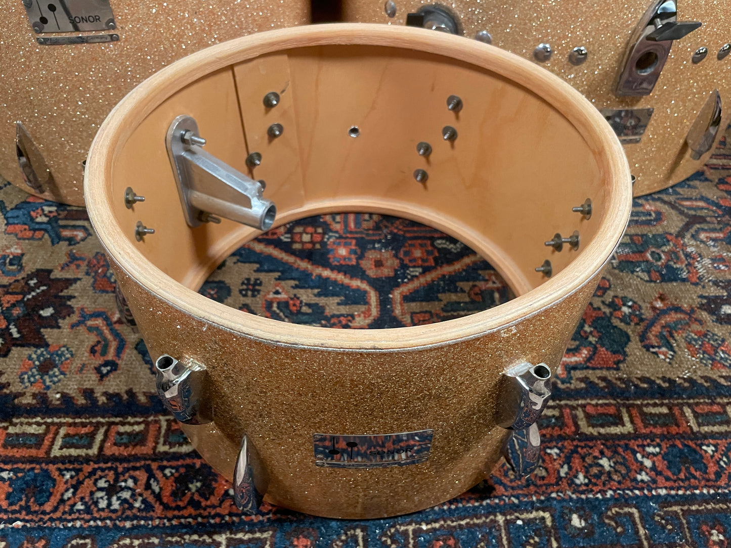 1960s Sonor Teardrop Drum Set Champagne Sparkle 20/13/16 w/ 4.5x14 Snare