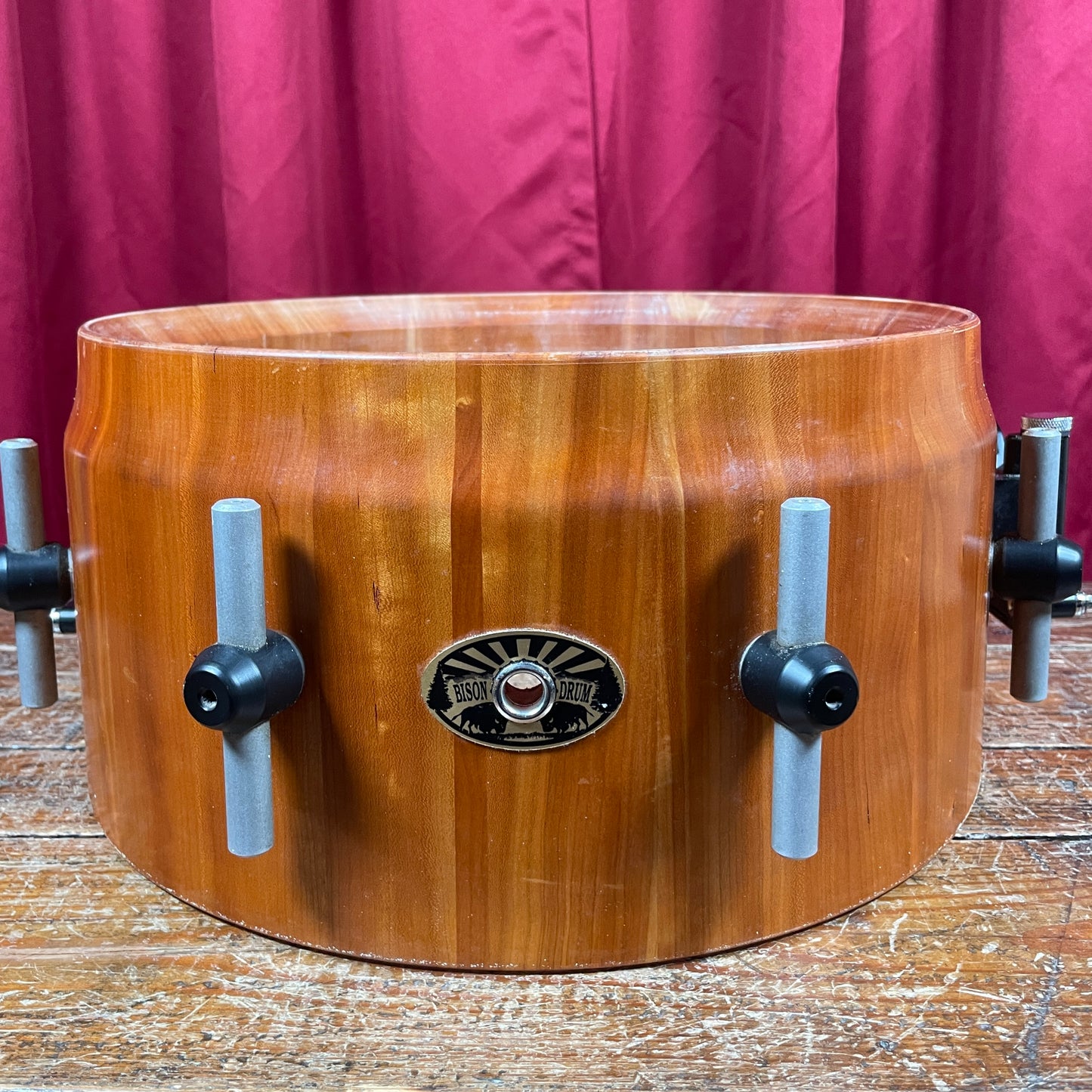 Bison Volcano 7x14-15 Multi-Diameter Snare Drum Black Walnut Stave Shell