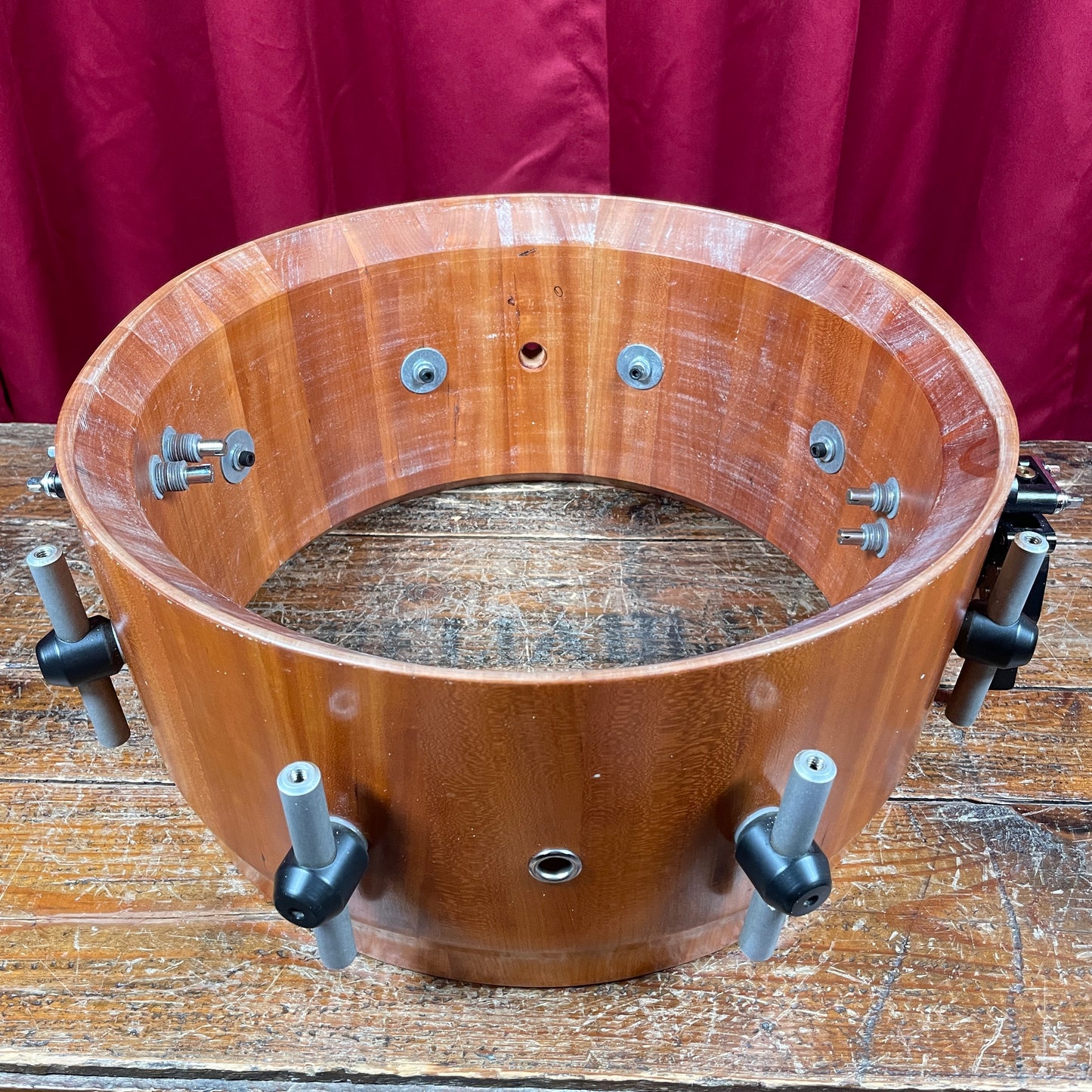 Bison Volcano 7x14-15 Multi-Diameter Snare Drum Black Walnut Stave Shell