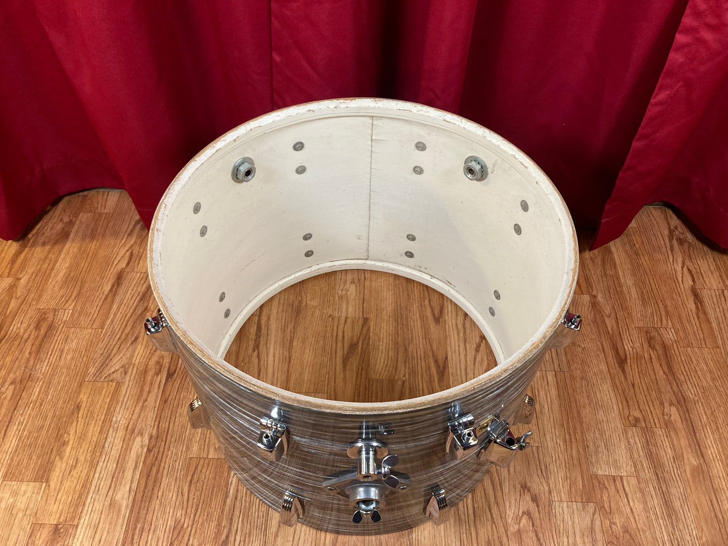 1960s Ludwig 14x18 Bop Bass Drum Oyster Blue Pearl