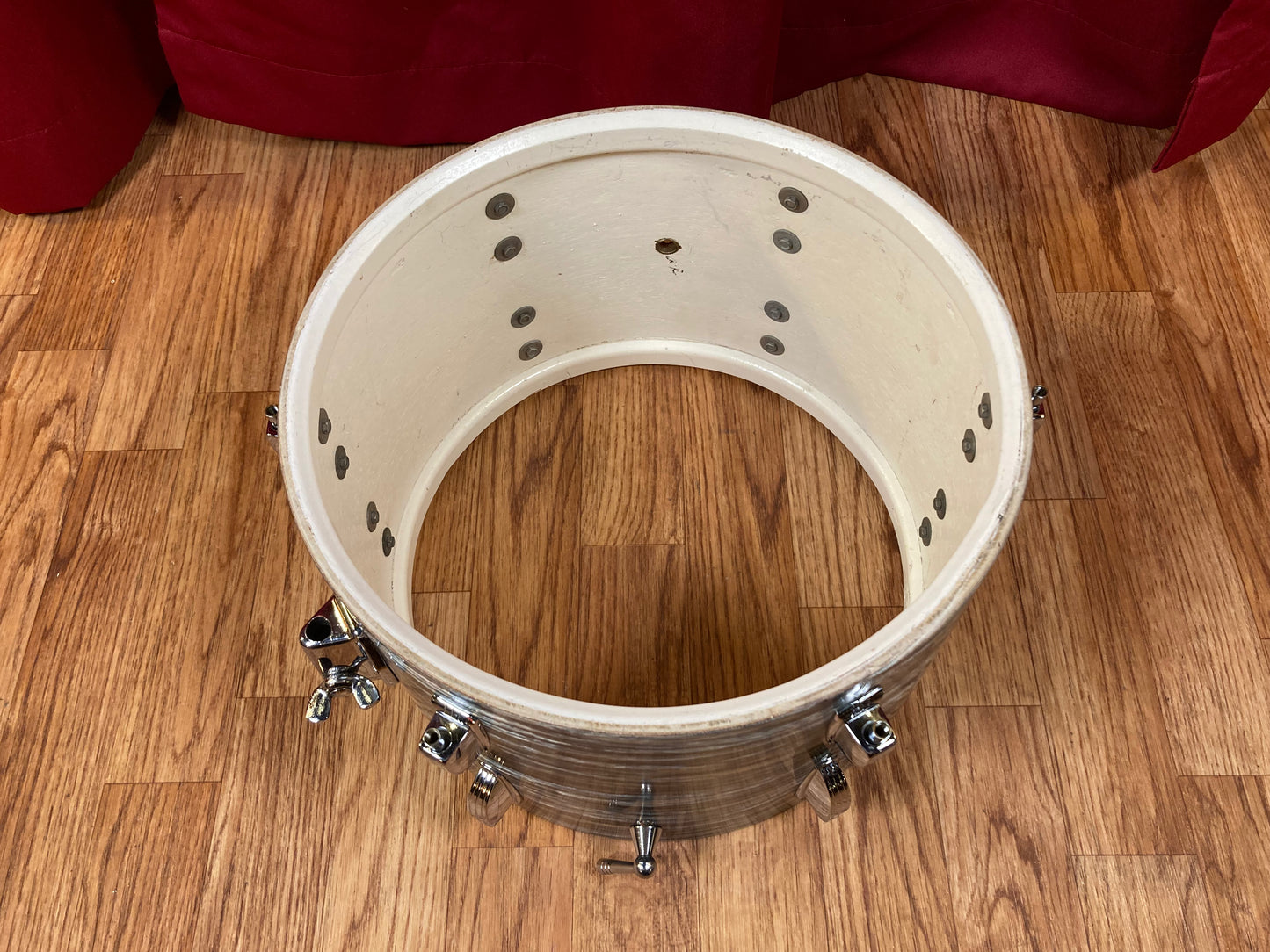 Early 1960s Ludwig 8x12 Tom Drum Oyster Blue Pearl Pre-Serial