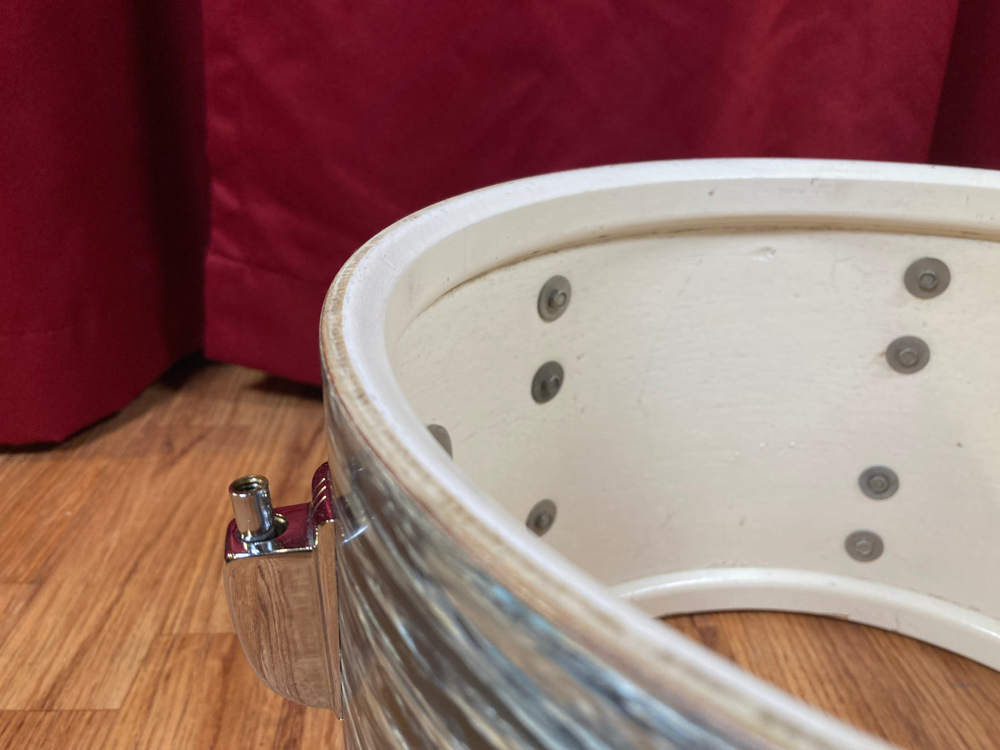 Early 1960s Ludwig 8x12 Tom Drum Oyster Blue Pearl Pre-Serial