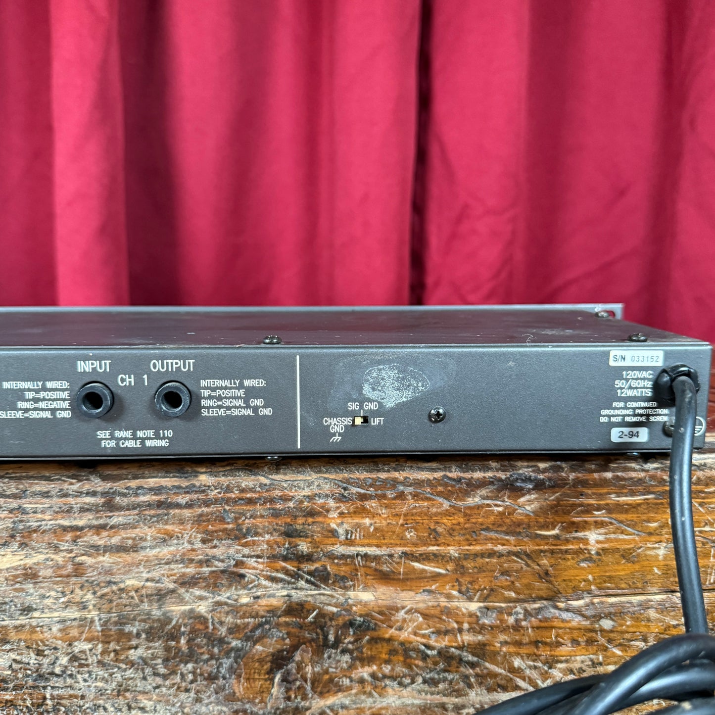 Rane ME 15 Dual Channel 15-Band Graphic Equalizer