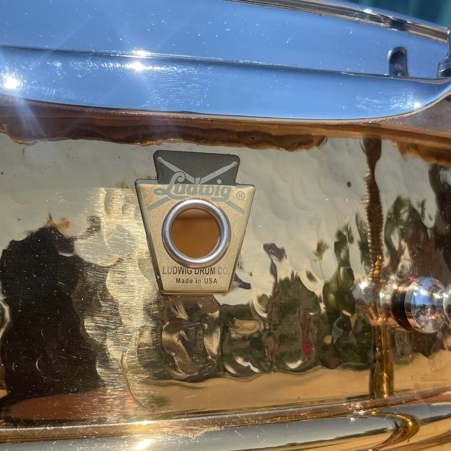 Ludwig Hammered Bronze Phonic 6.5x14 Snare Drum LB552KT