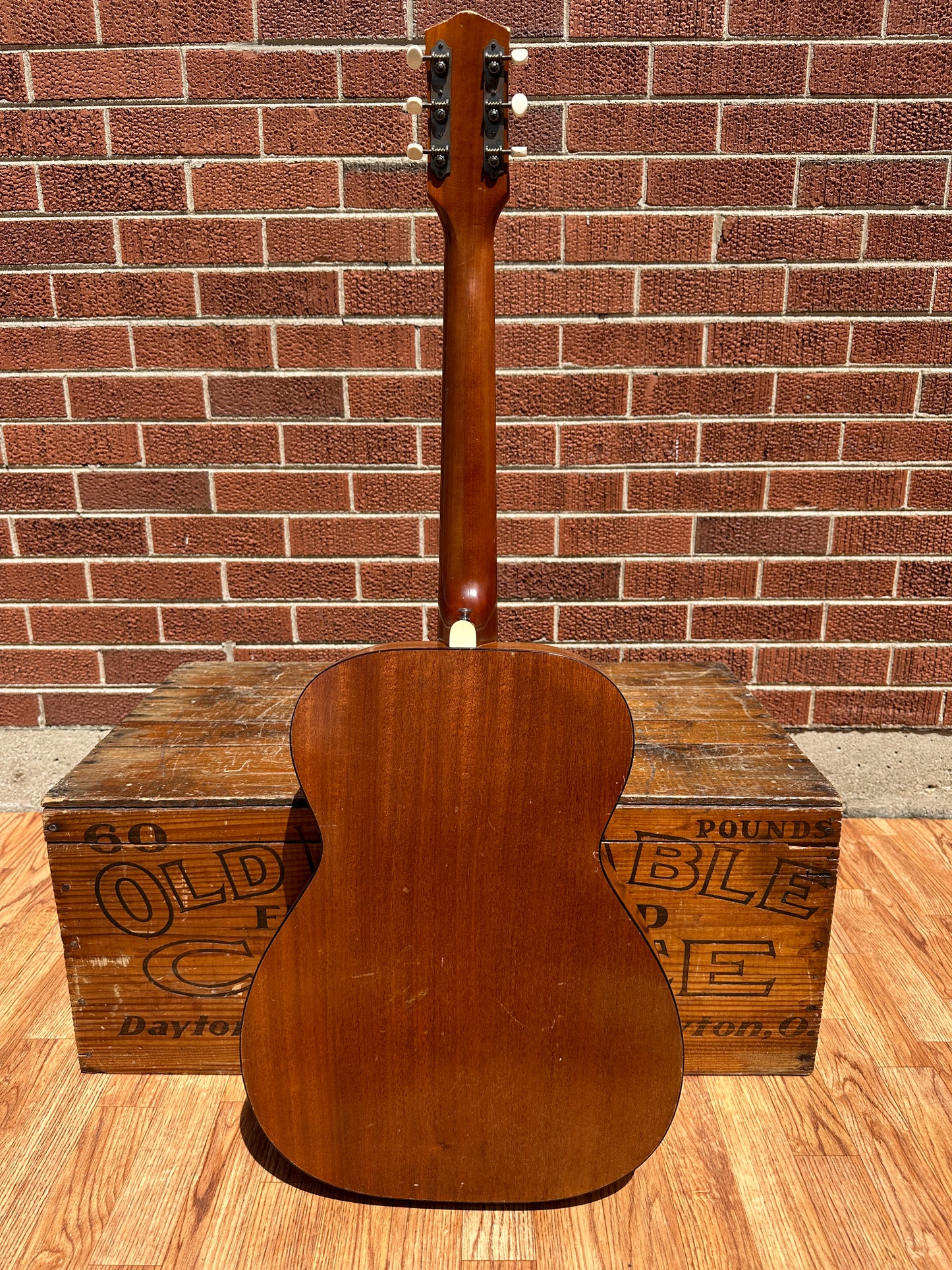 1960s Harmony H162 Tortoise Double Bound Acoustic Guitar Natural