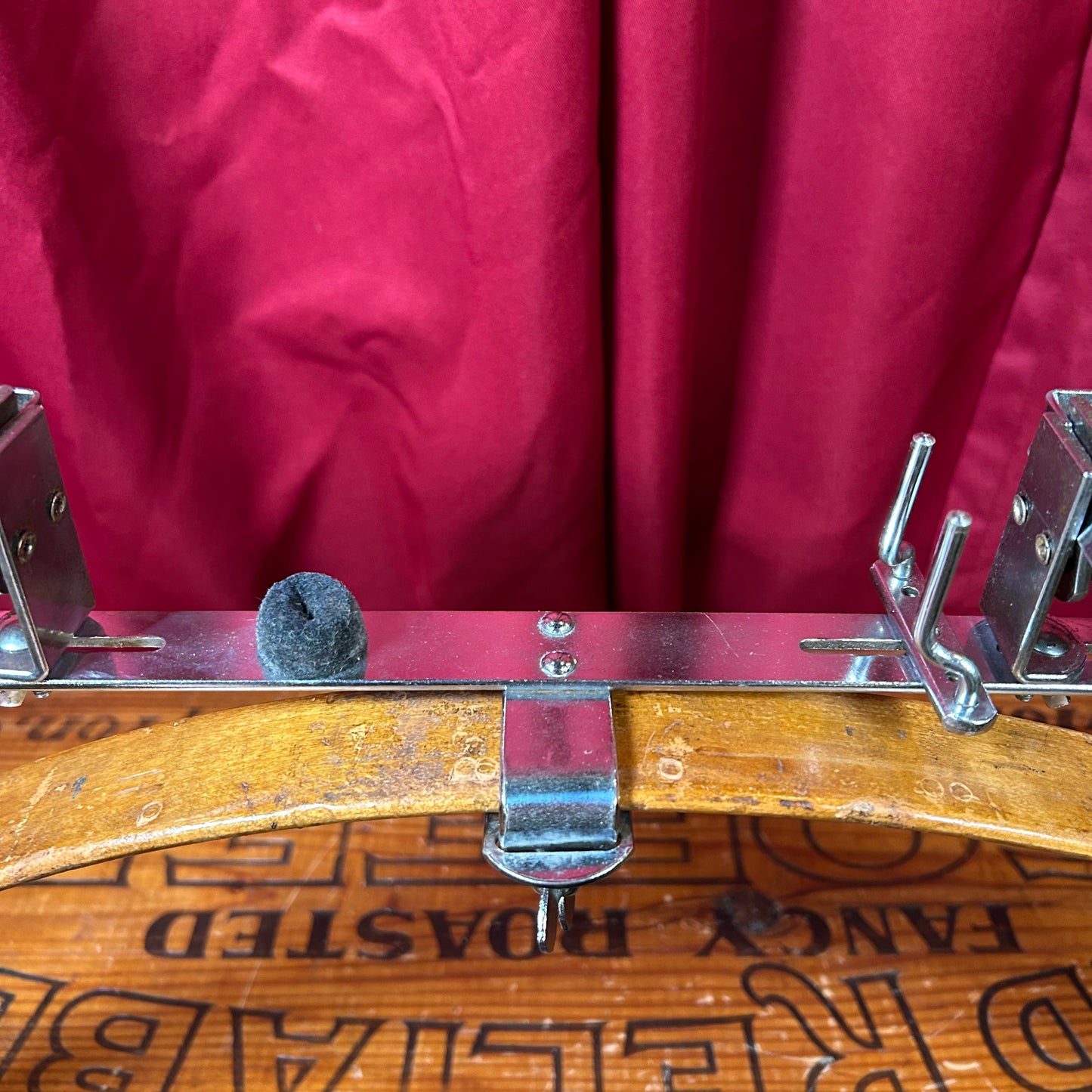 Vintage Cowbell and Wood Block Set Combination Holder