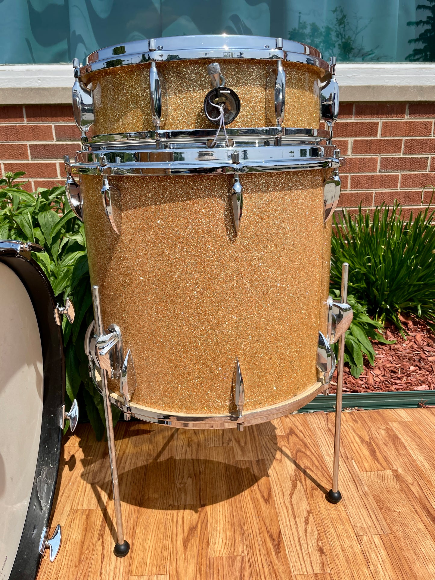 1960s Sonor Teardrop Drum Set Champagne Sparkle 20/13/16 w/ 4.5x14 Snare