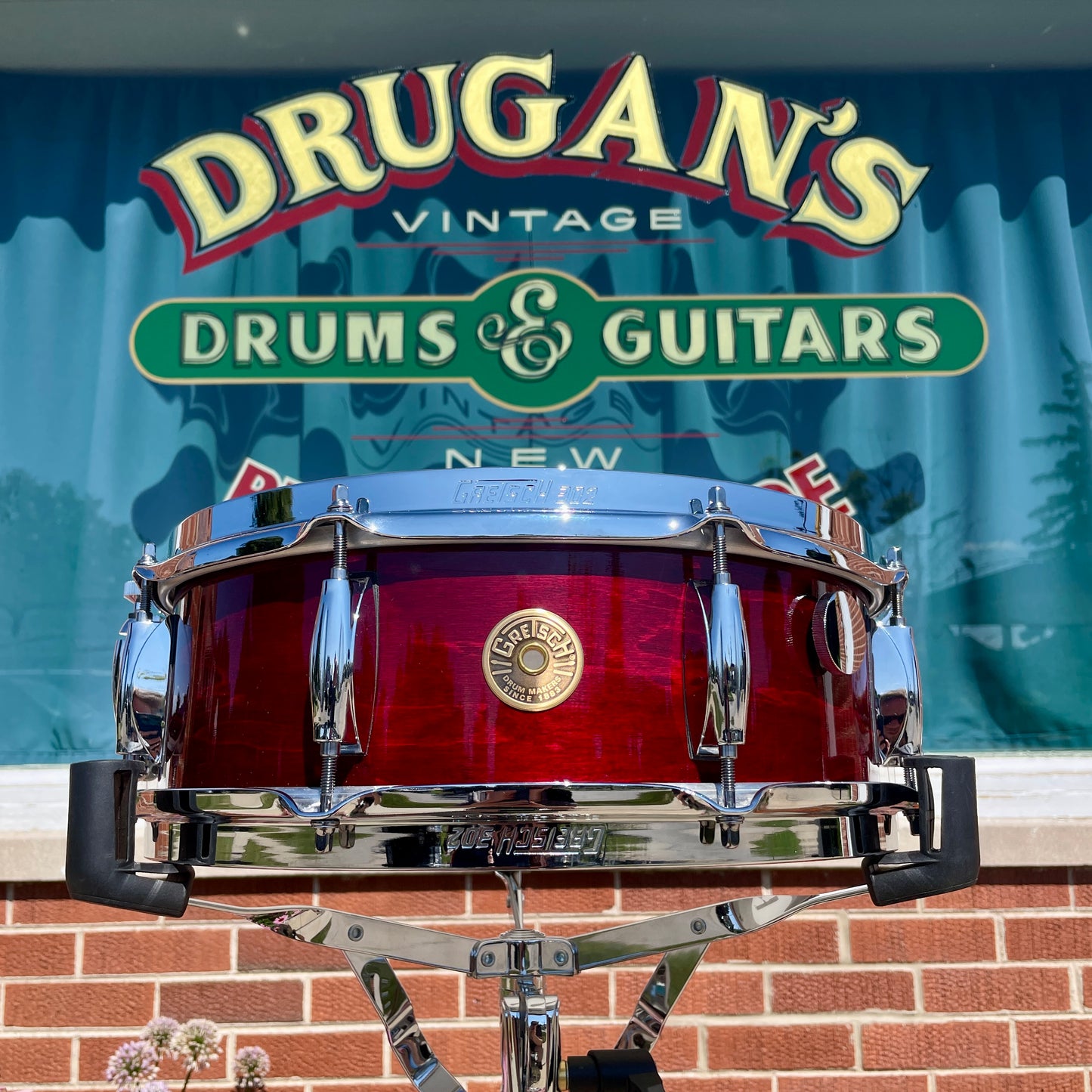 Custom Gretsch USA Custom Ridgeland 5x14 Maple Snare Drum Rosewood Gloss GRGL0514S8CL