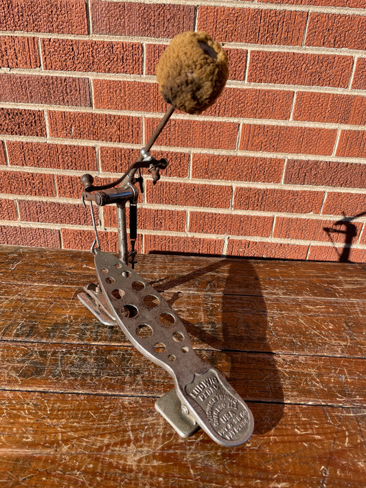Vintage 1923 Ludwig No. 301 Original Bass Drum Pedal w/ Cymbal Striker