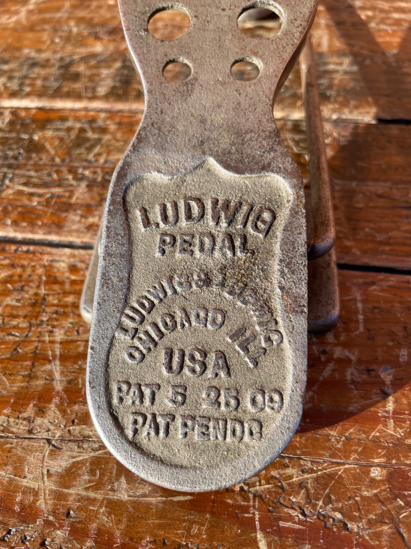 Vintage 1923 Ludwig No. 301 Original Bass Drum Pedal w/ Cymbal Striker