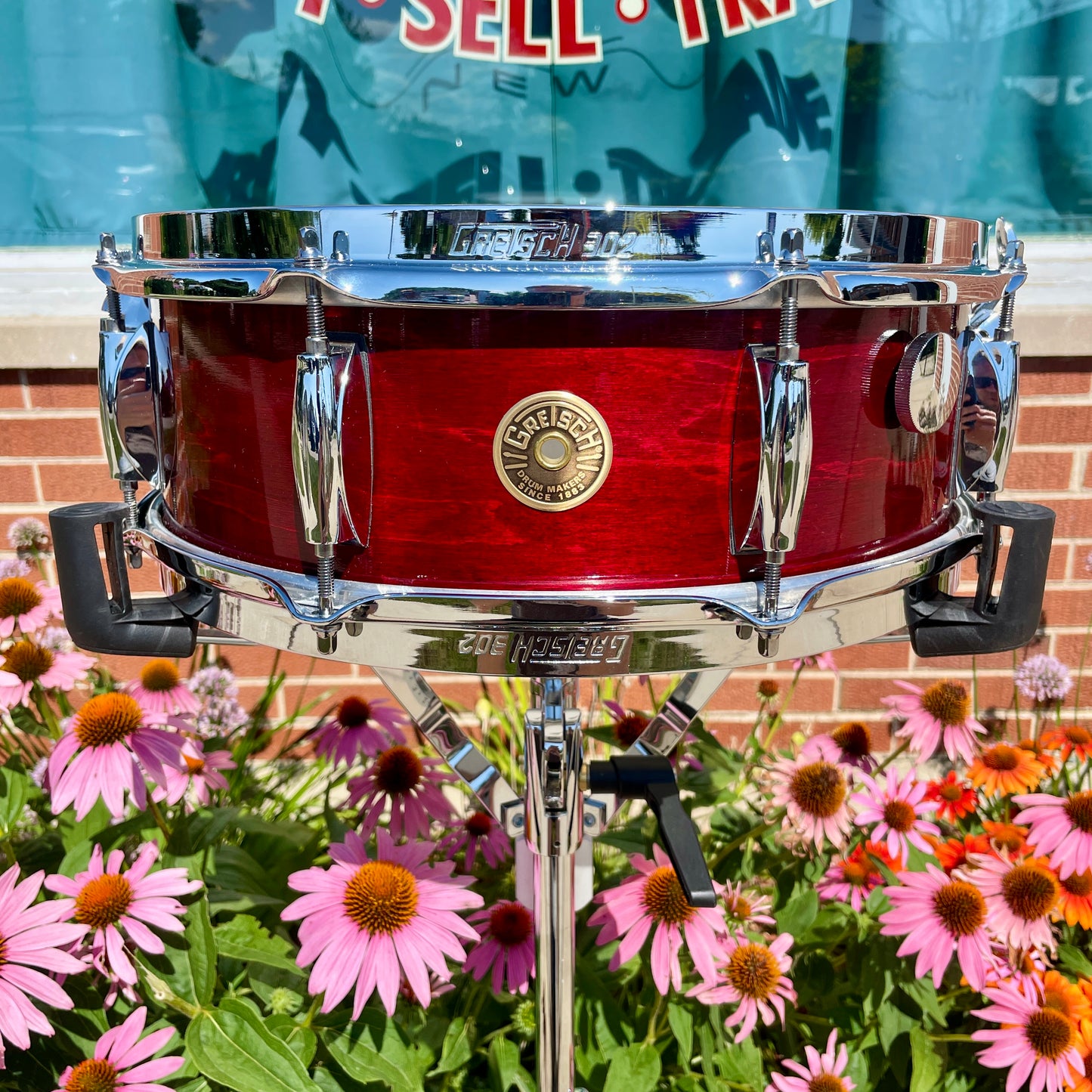 Custom Gretsch USA Custom Ridgeland 5x14 Maple Snare Drum Rosewood Gloss GRGL0514S8CL