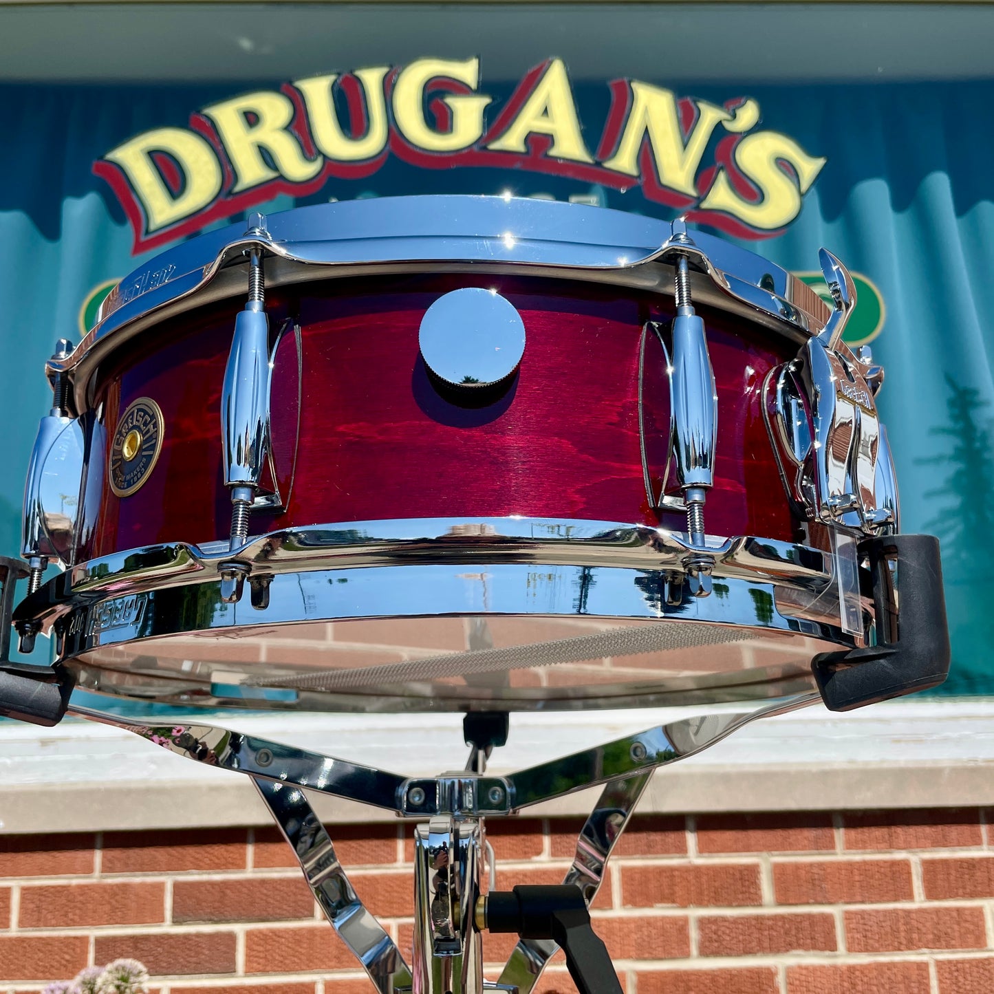 Custom Gretsch USA Custom Ridgeland 5x14 Maple Snare Drum Rosewood Gloss GRGL0514S8CL