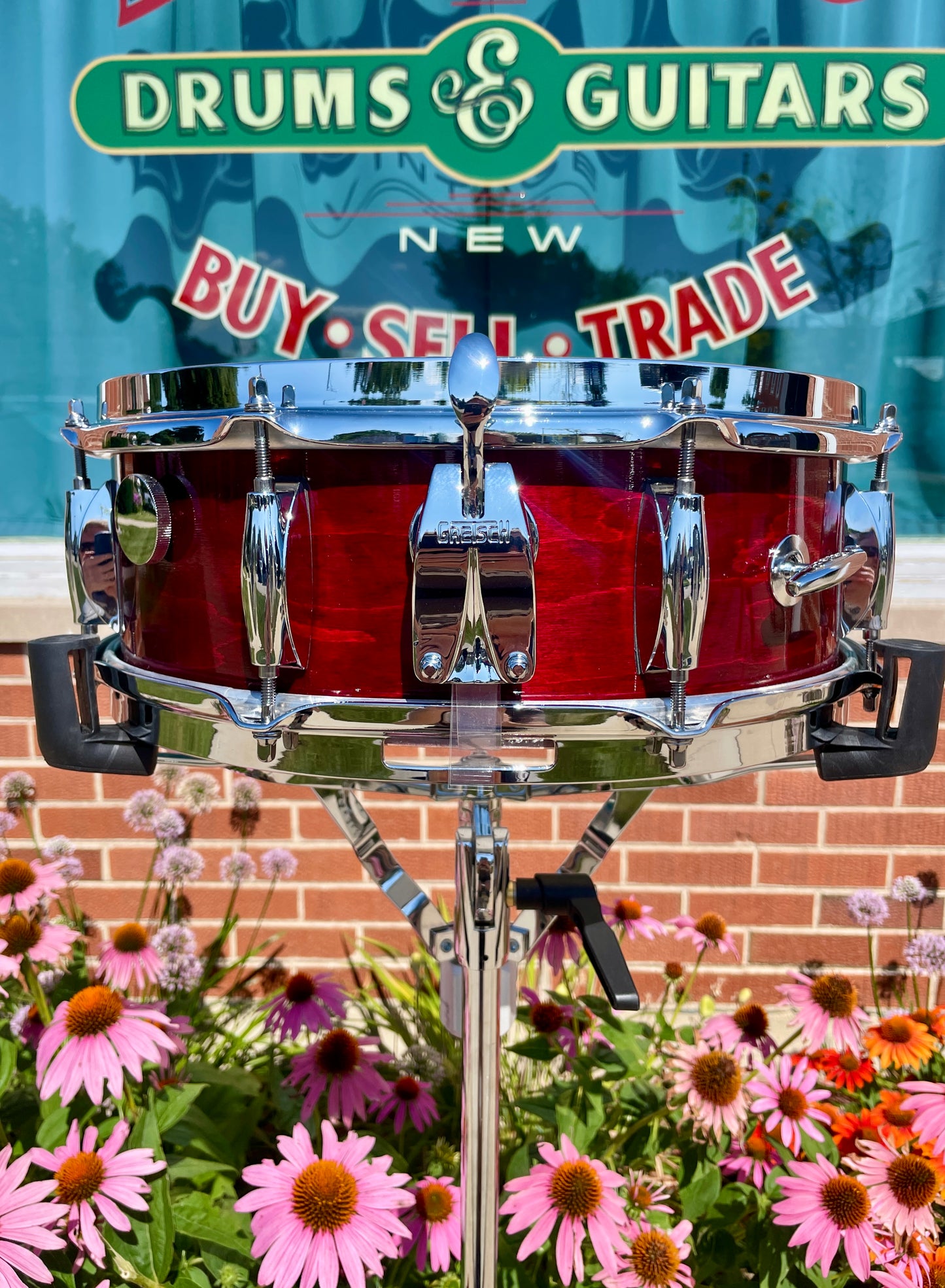 Custom Gretsch USA Custom Ridgeland 5x14 Maple Snare Drum Rosewood Gloss GRGL0514S8CL