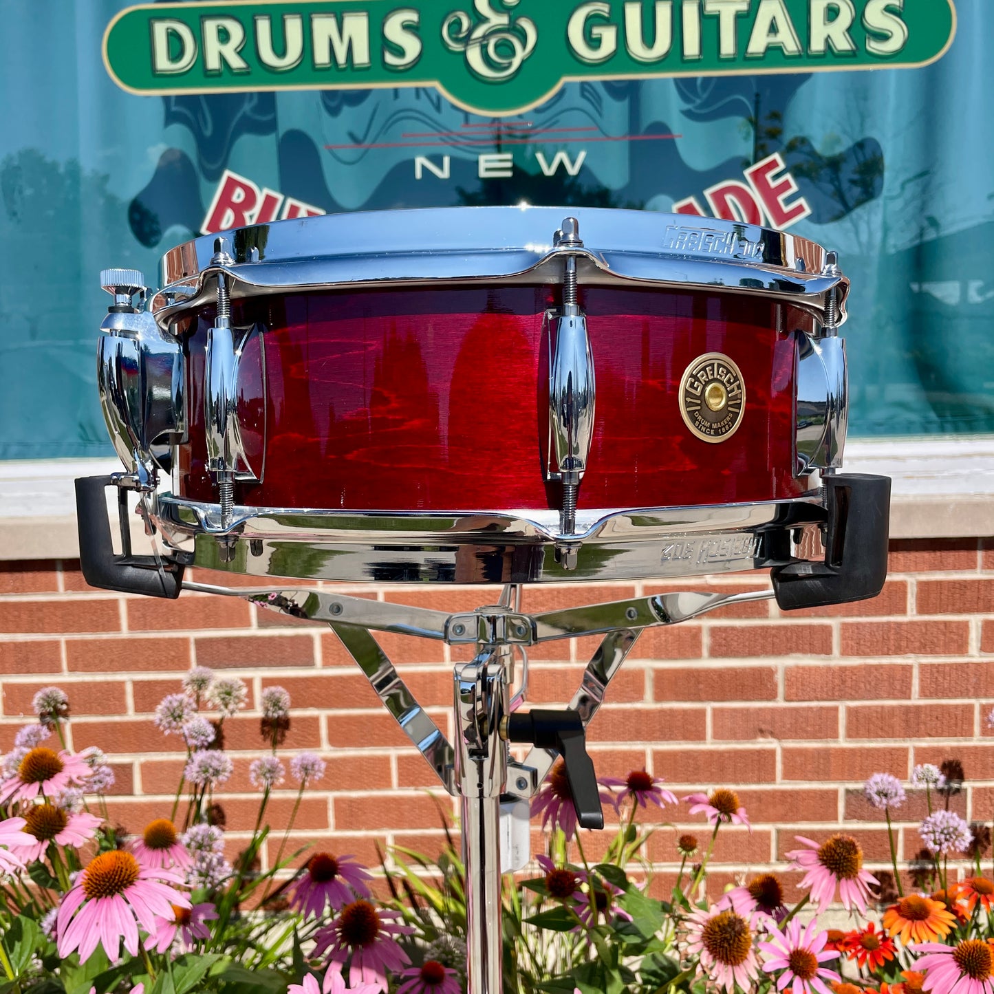Custom Gretsch USA Custom Ridgeland 5x14 Maple Snare Drum Rosewood Gloss GRGL0514S8CL