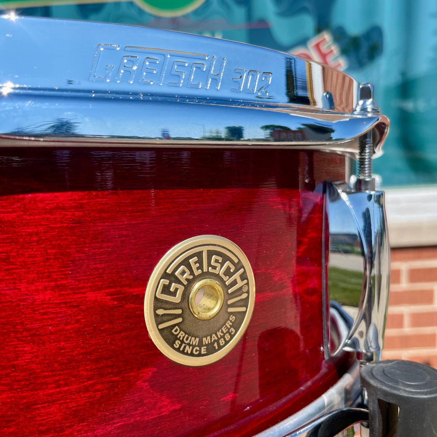 Custom Gretsch USA Custom Ridgeland 5x14 Maple Snare Drum Rosewood Gloss GRGL0514S8CL