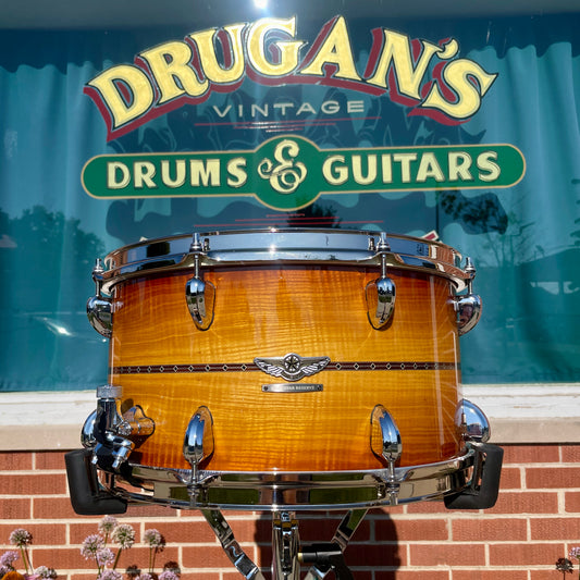 Tama Star Reserve 8x15 Maple/Bubinga Snare Drum Caramel Olive Ash Burst TMBS158S-OCOB