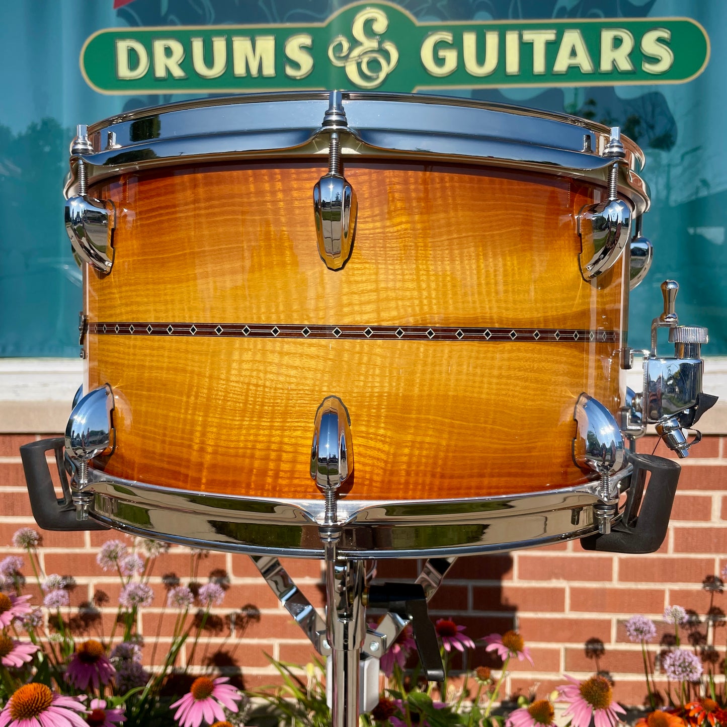Tama Star Reserve 8x15 Maple/Bubinga Snare Drum Caramel Olive Ash Burst TMBS158S-OCOB