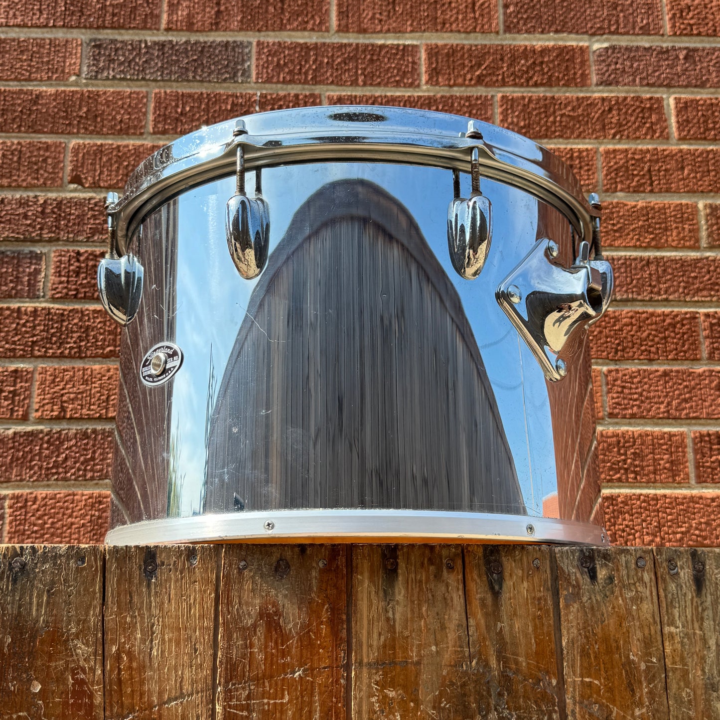 1970s Slingerland Chrome Over Wood 10x14 Concert Tom COW