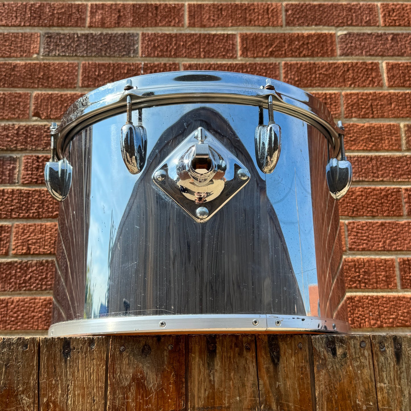 1970s Slingerland Chrome Over Wood 10x14 Concert Tom COW
