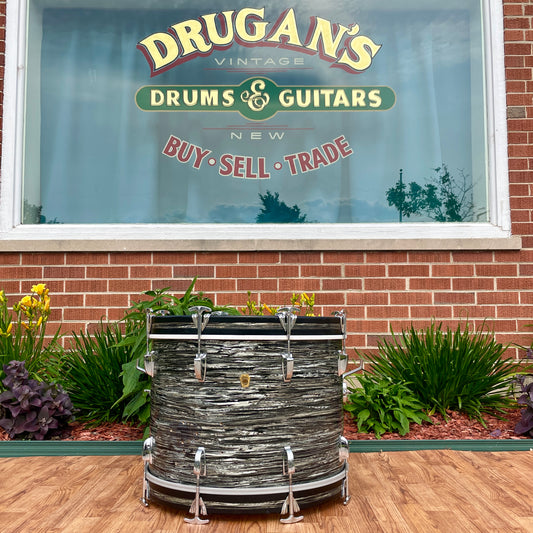 1960s Ludwig Down Beat 14x20 Bass Drum Oyster Black Pearl Ringo