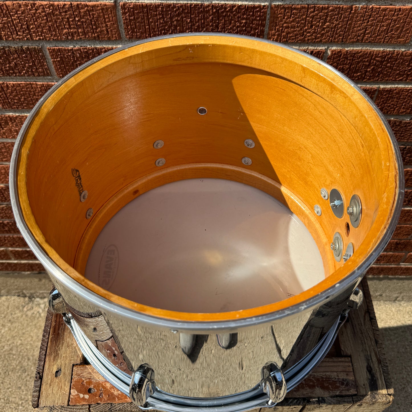 1970s Slingerland Chrome Over Wood 10x14 Concert Tom COW