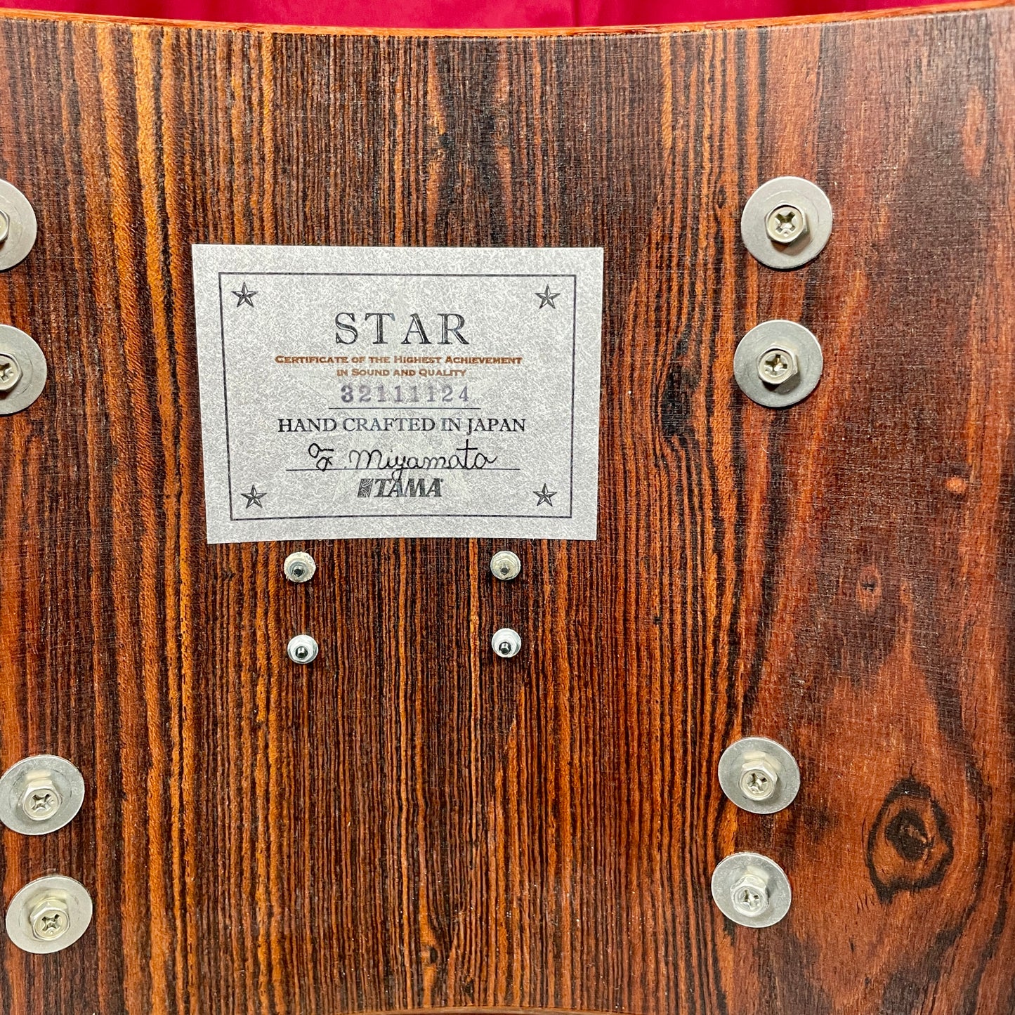 Tama Star Reserve 8x15 Maple/Bubinga Snare Drum Caramel Olive Ash Burst TMBS158S-OCOB