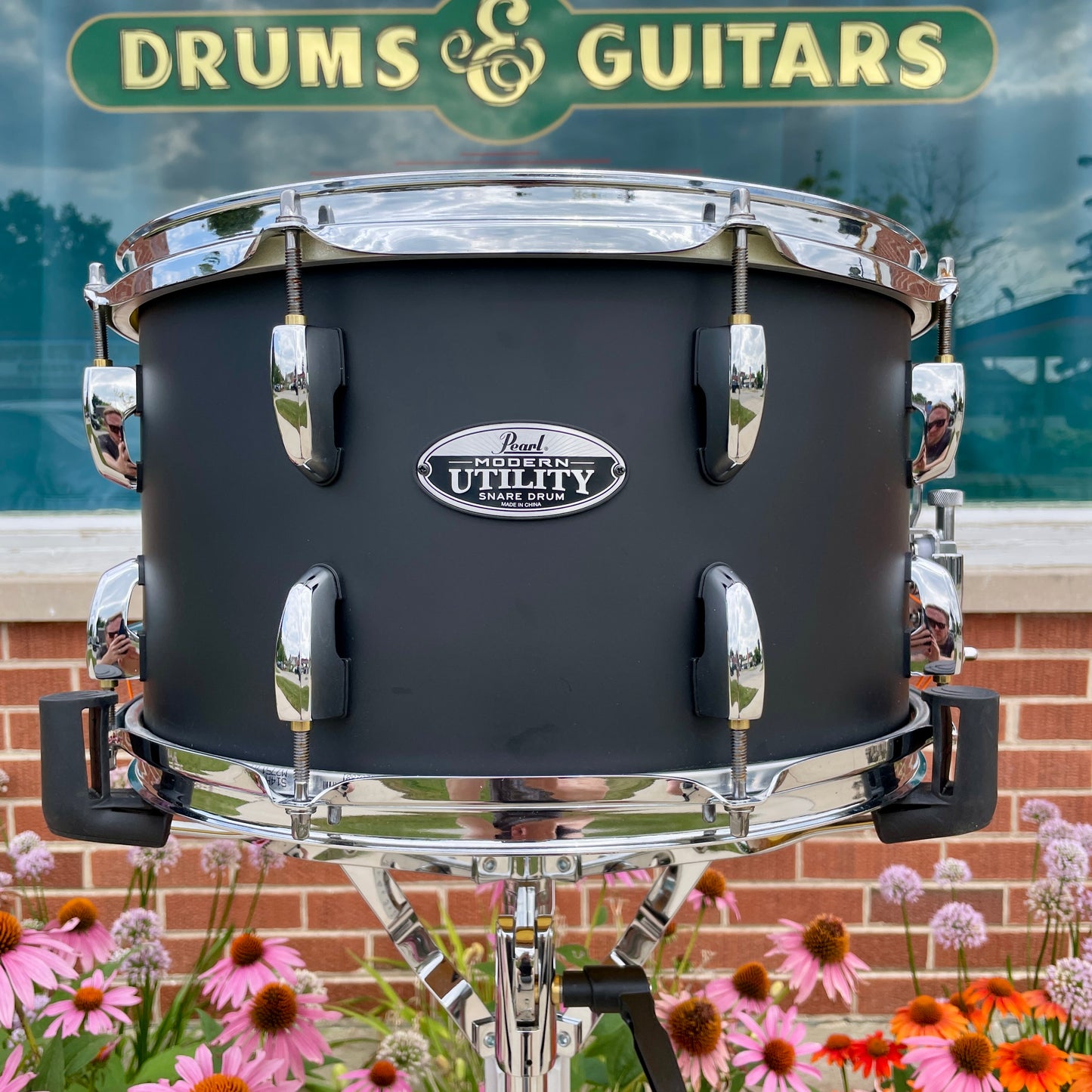 Pearl Modern Utility 8x14 Maple Snare Drum Satin Black MUS1480M227
