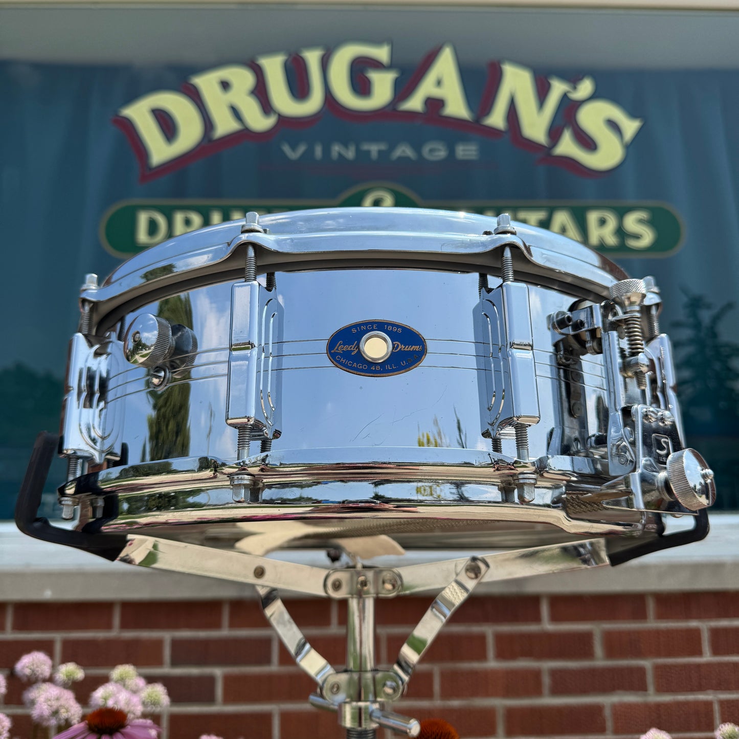 1960s Leedy by Slingerland 5x14 Shelly Manne Model COB Snare Drum No. 393 Slingerleedy Chrome Over Brass