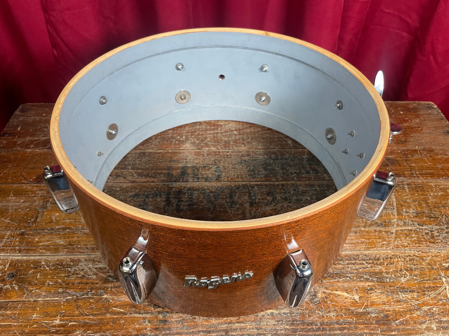 1960s Rogers 6.5x14 Monitor Snare Drum No. 532 Mahogany Cleveland