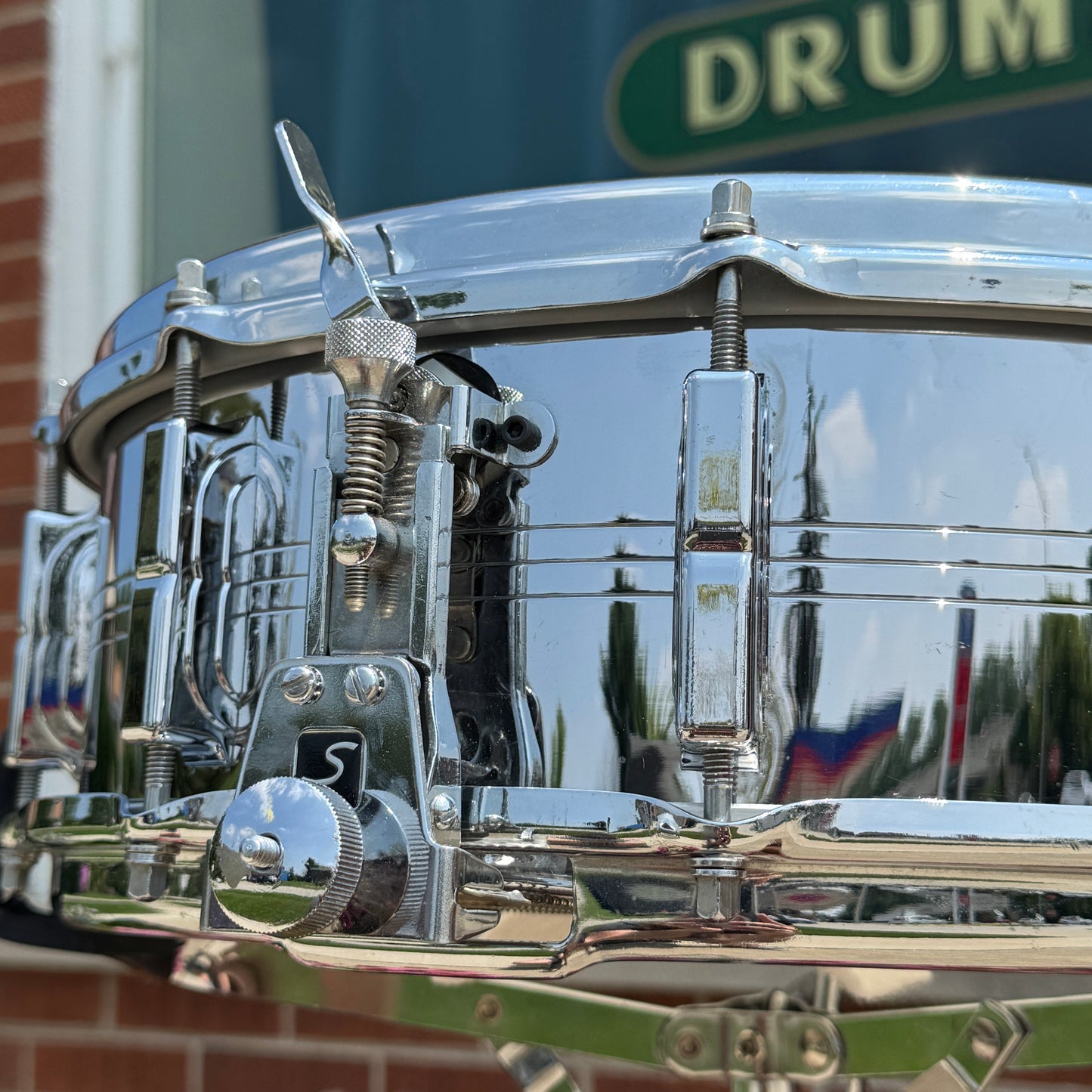 1960s Leedy by Slingerland 5x14 Shelly Manne Model COB Snare Drum No. 393 Slingerleedy Chrome Over Brass