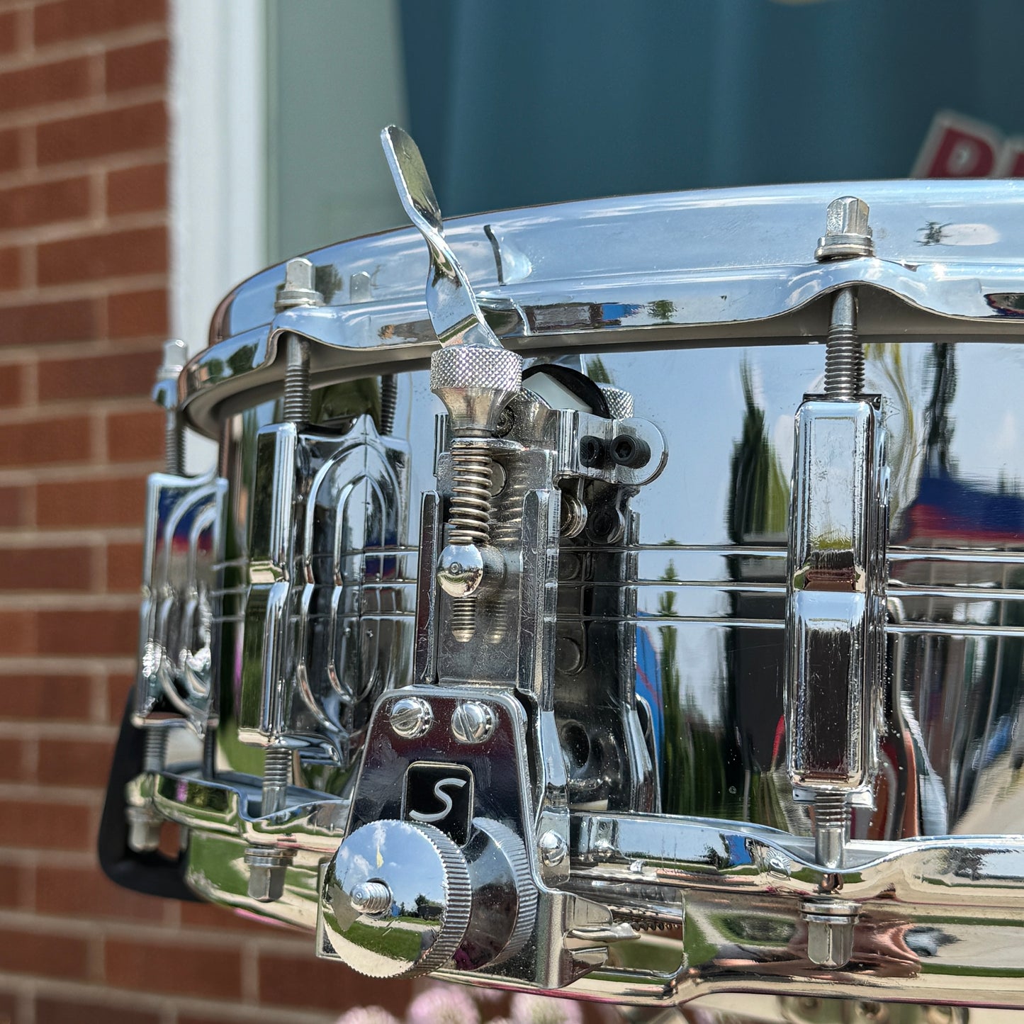 1960s Leedy by Slingerland 5x14 Shelly Manne Model COB Snare Drum No. 393 Slingerleedy Chrome Over Brass