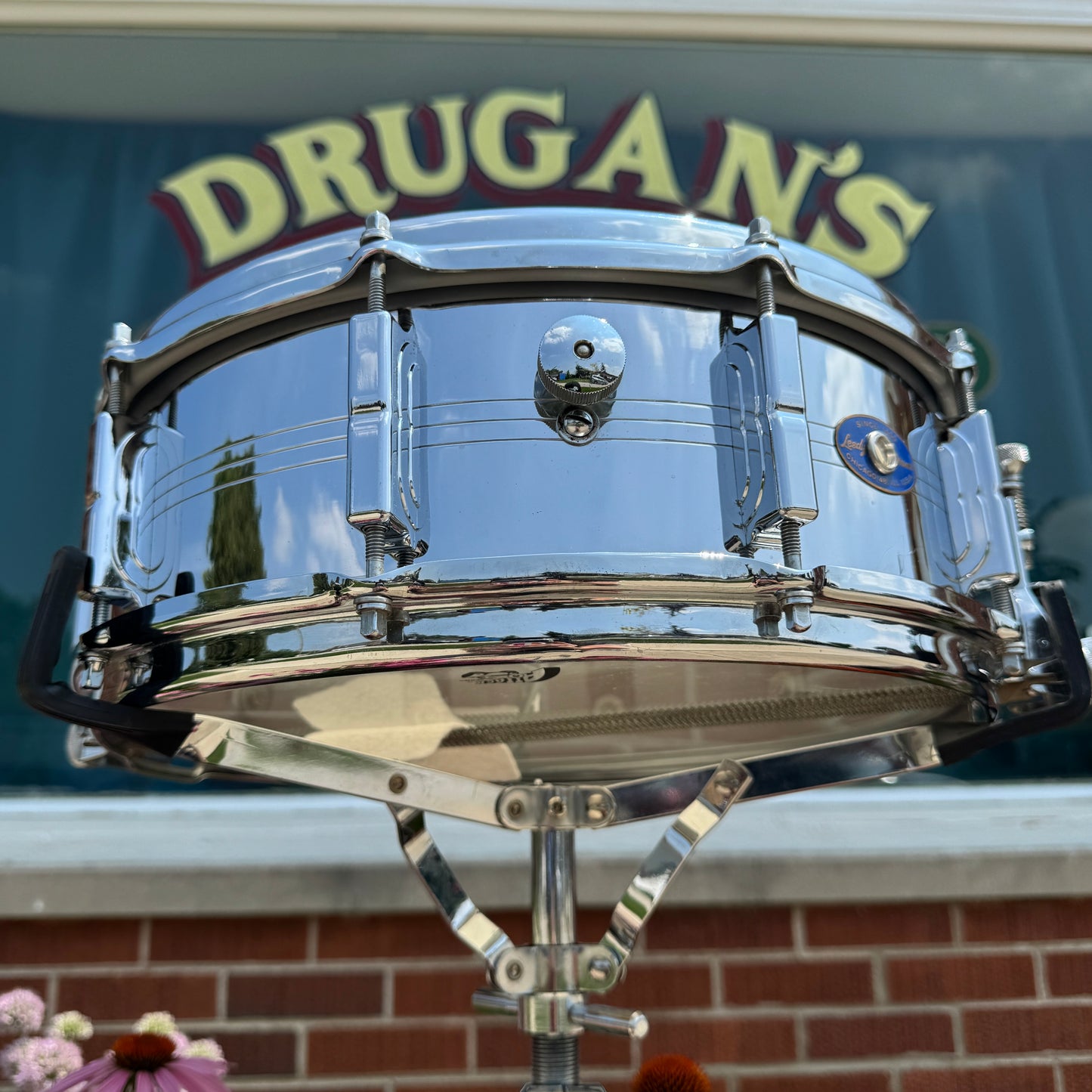 1960s Leedy by Slingerland 5x14 Shelly Manne Model COB Snare Drum No. 393 Slingerleedy Chrome Over Brass