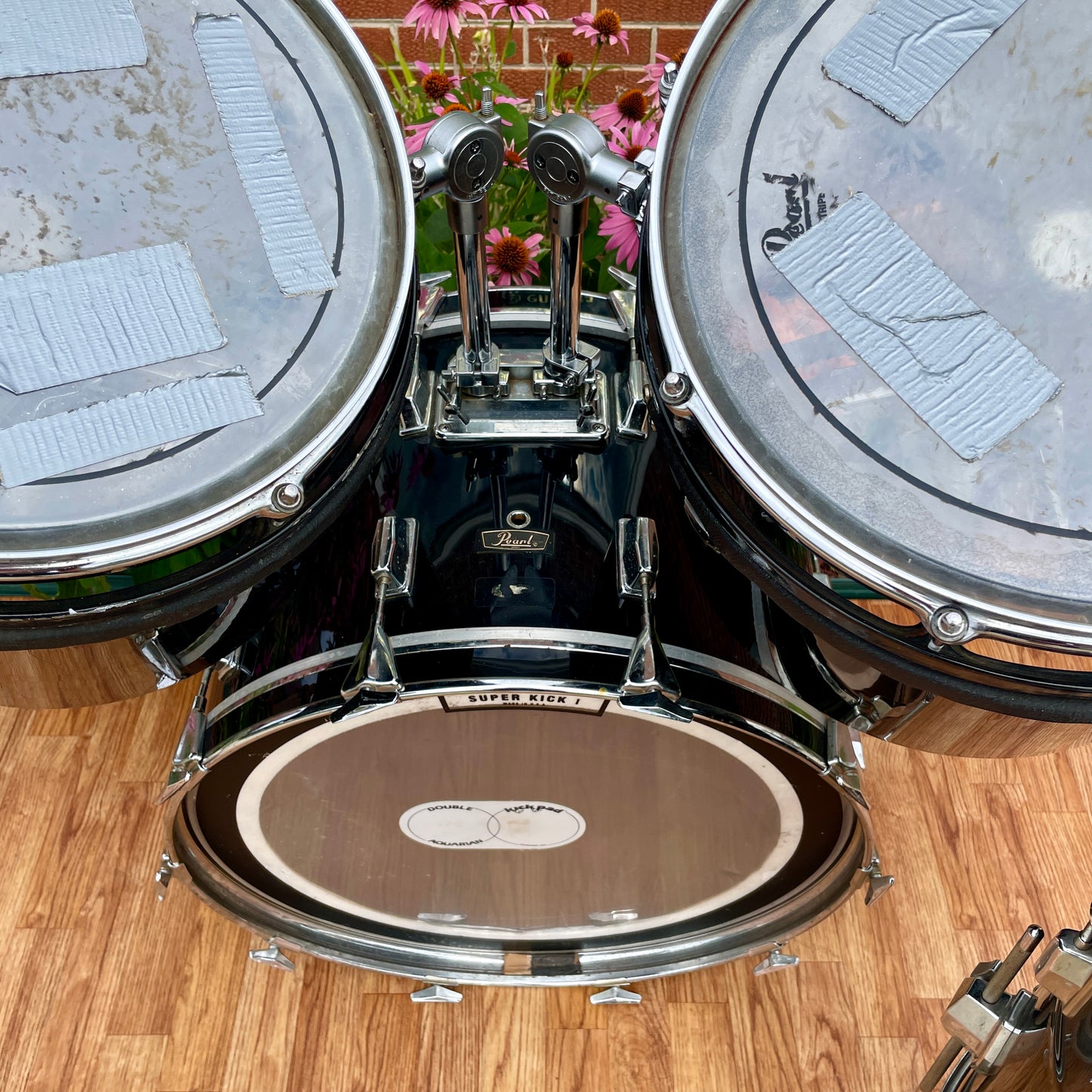 Vintage Pearl Vari-Pitch Drum Set Black 22/8/10/12/14/16