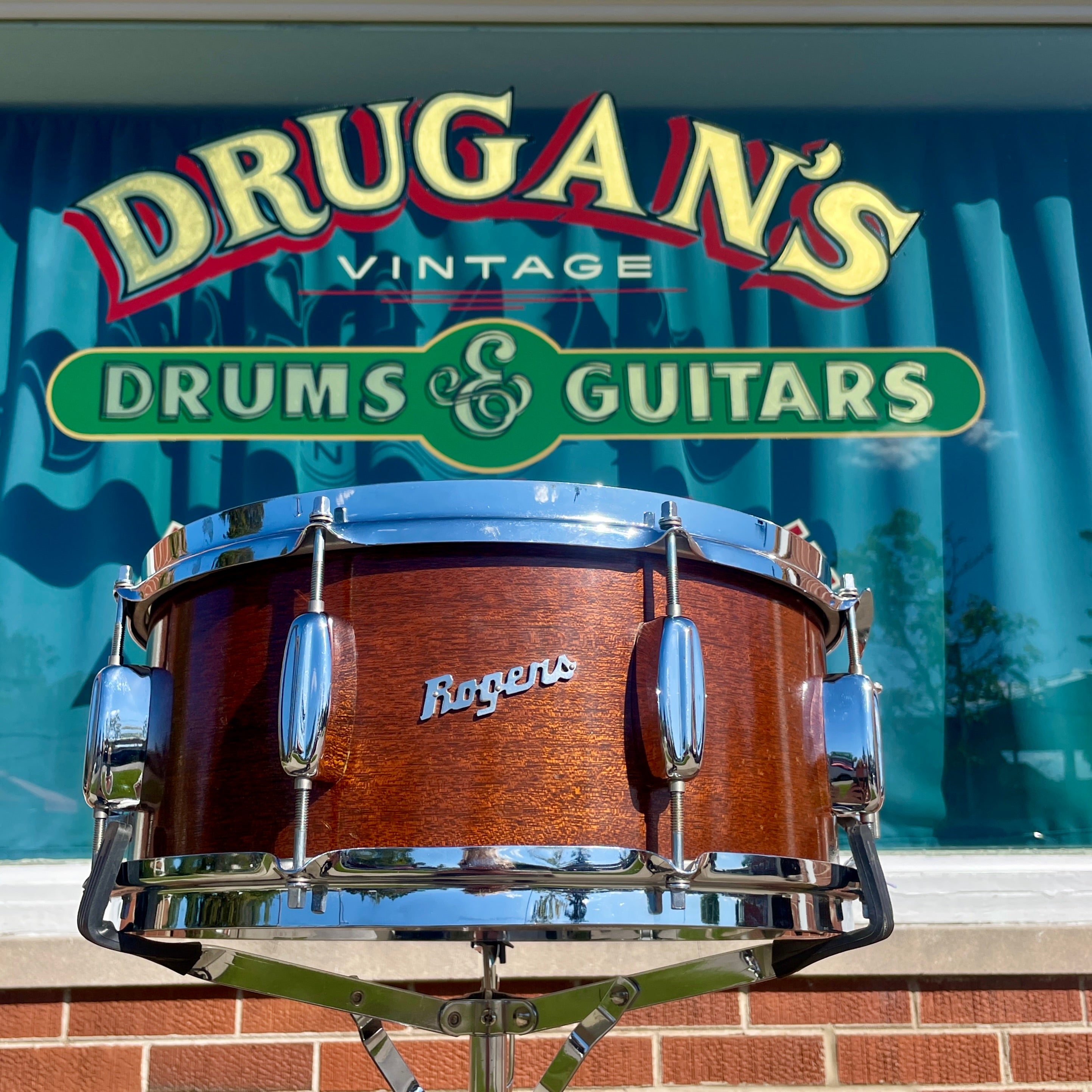 1960s Rogers 6.5x14 Monitor Snare Drum No. 532 Mahogany Cleveland ...