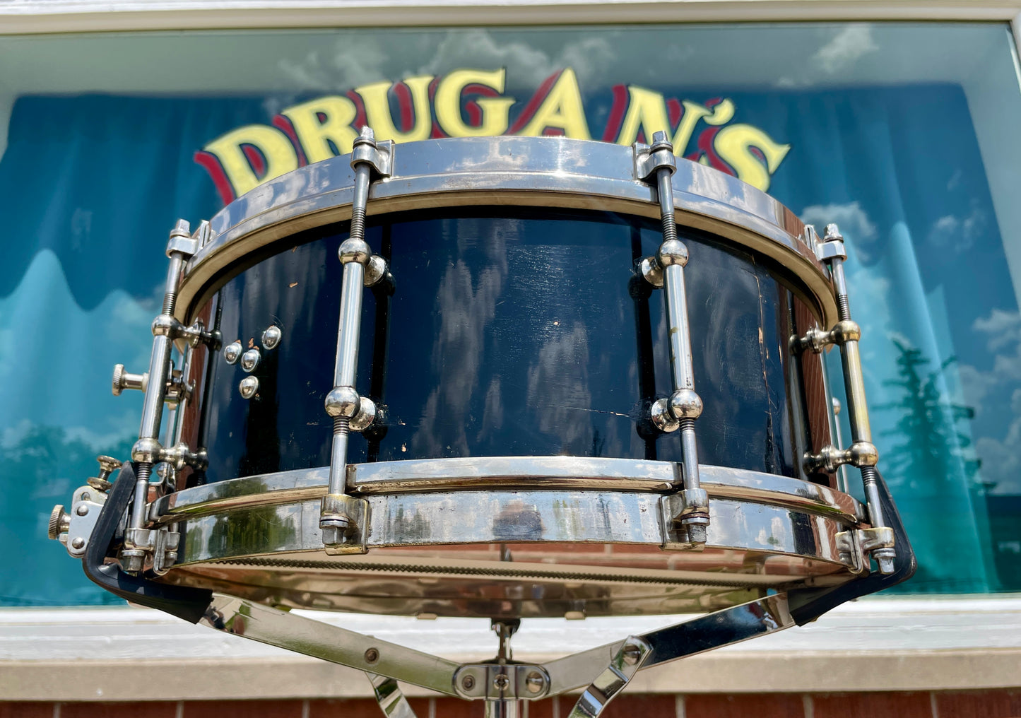 1933 Slingerland DUALL 5x14 Solid Shell No. 30 Snare Drum Black